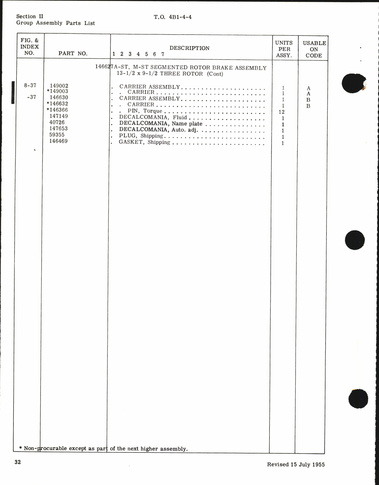 Sample page 6 from AirCorps Library document: Illustrated Parts Breakdown for Hydraulic Brakes Segmented Rotor Type