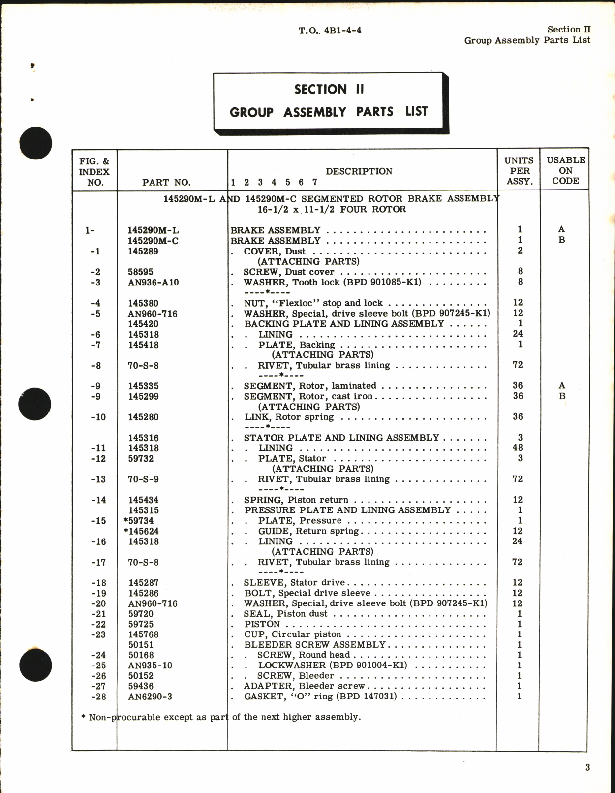 Sample page 7 from AirCorps Library document: Illustrated Parts Breakdown for Hydraulic Brakes Segmented Rotor Type