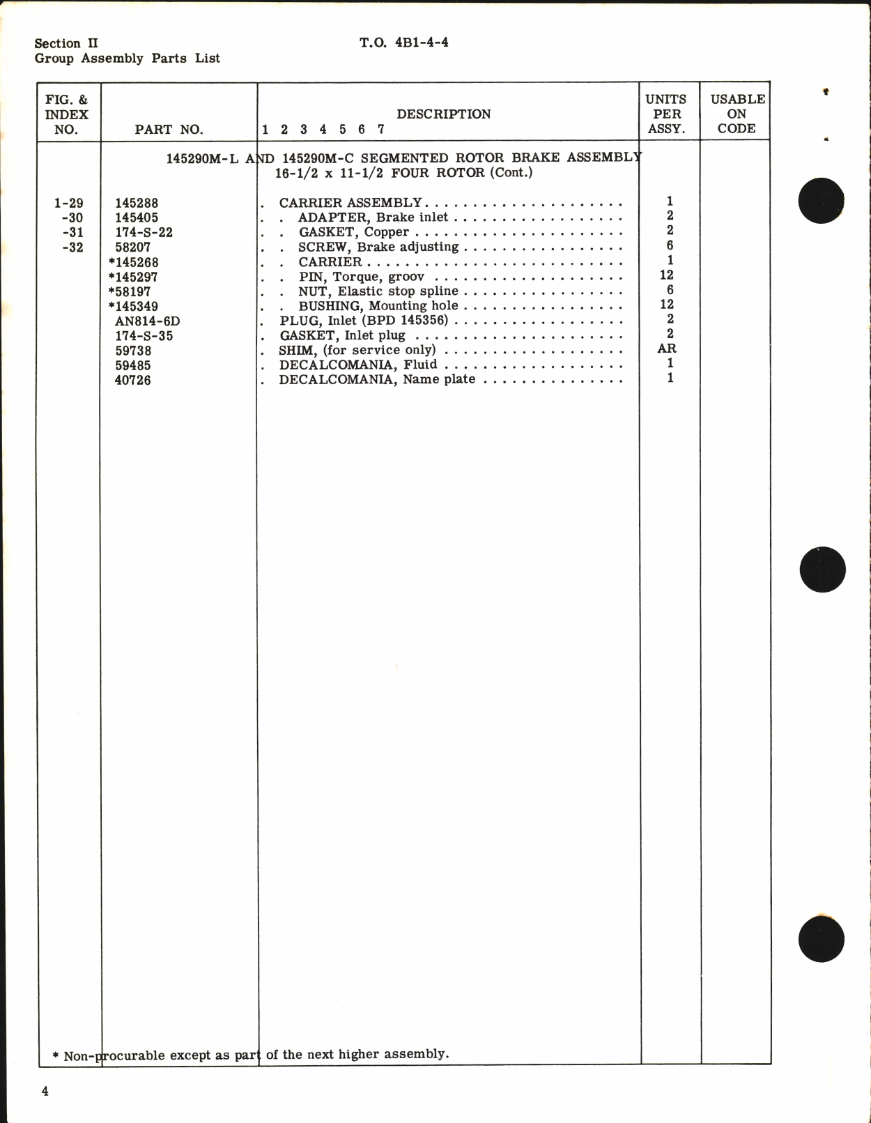 Sample page 8 from AirCorps Library document: Illustrated Parts Breakdown for Hydraulic Brakes Segmented Rotor Type