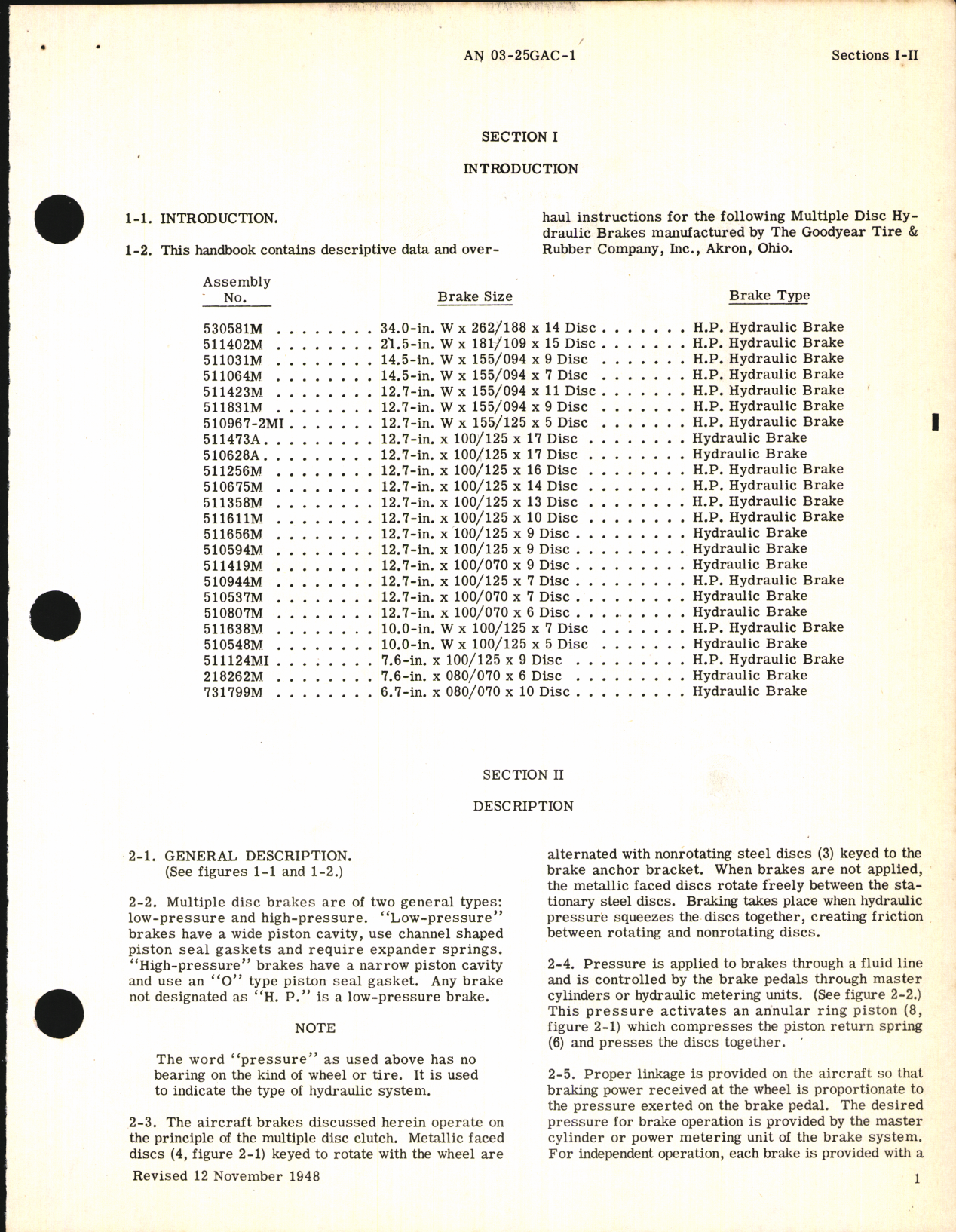 Sample page 5 from AirCorps Library document: Overhaul Instructions for Multiple Disc Brakes (Goodyear)
