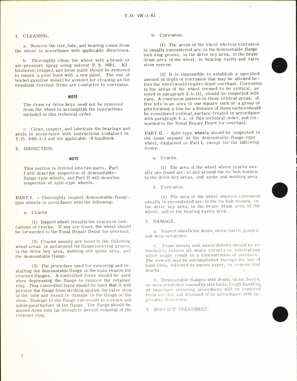 Sample page 2 from AirCorps Library document: Operation, Service, and Maintenance Instructions for All Aircraft Wheels