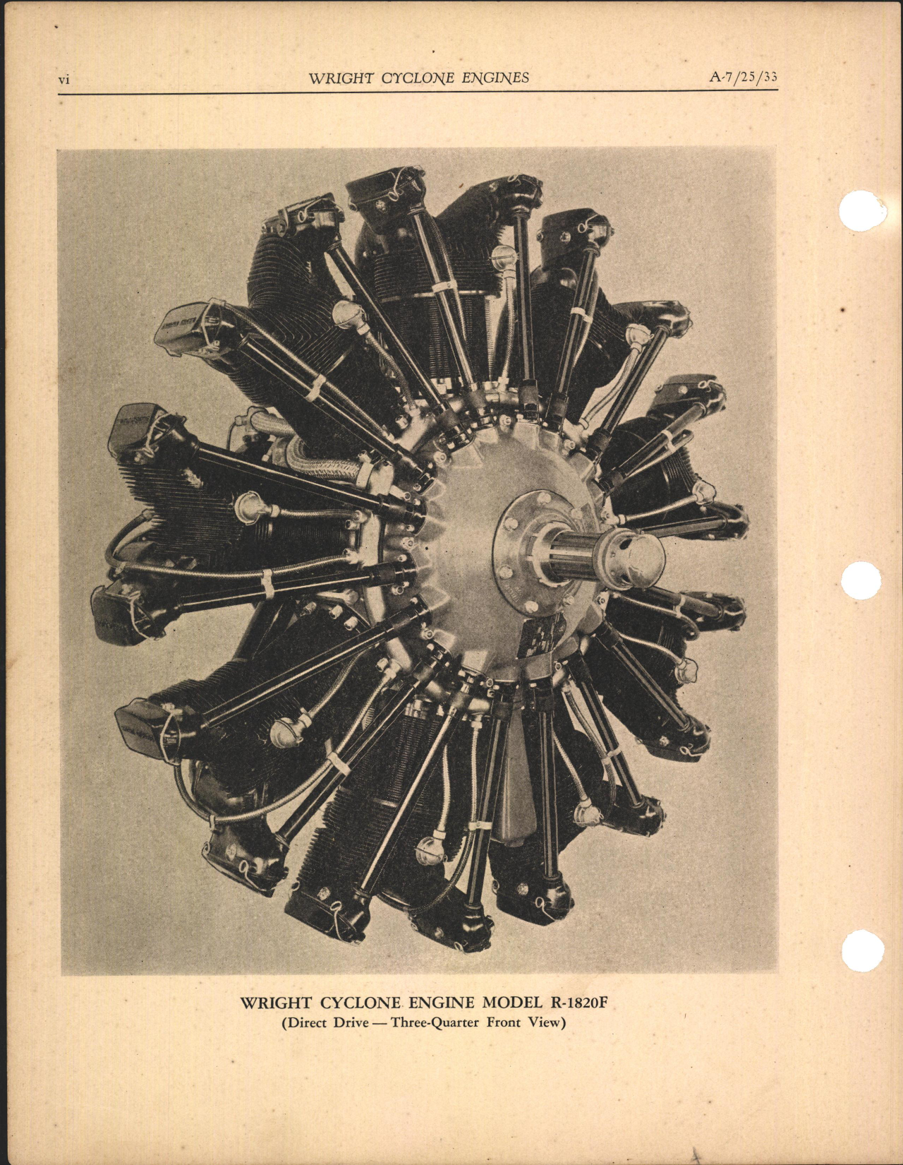 Sample page 6 from AirCorps Library document: Installation, Inspection, and Maintenance of the Wright Cyclone R-1820-F and GR-1820-F