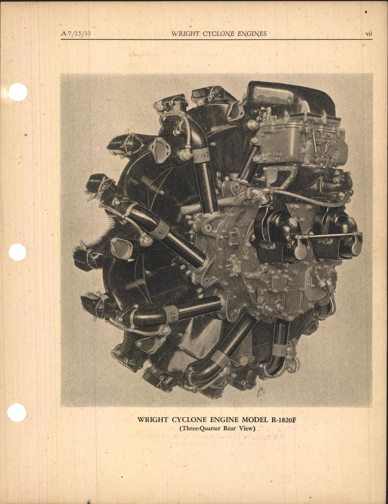 Sample page 7 from AirCorps Library document: Installation, Inspection, and Maintenance of the Wright Cyclone R-1820-F and GR-1820-F