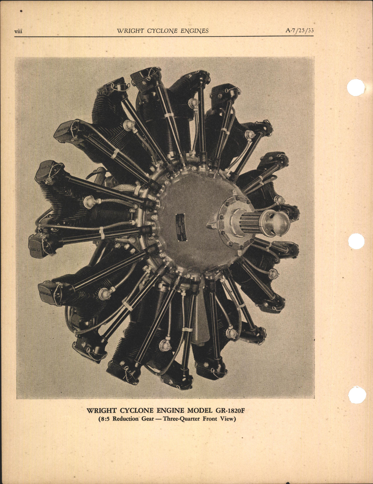 Sample page 8 from AirCorps Library document: Installation, Inspection, and Maintenance of the Wright Cyclone R-1820-F and GR-1820-F