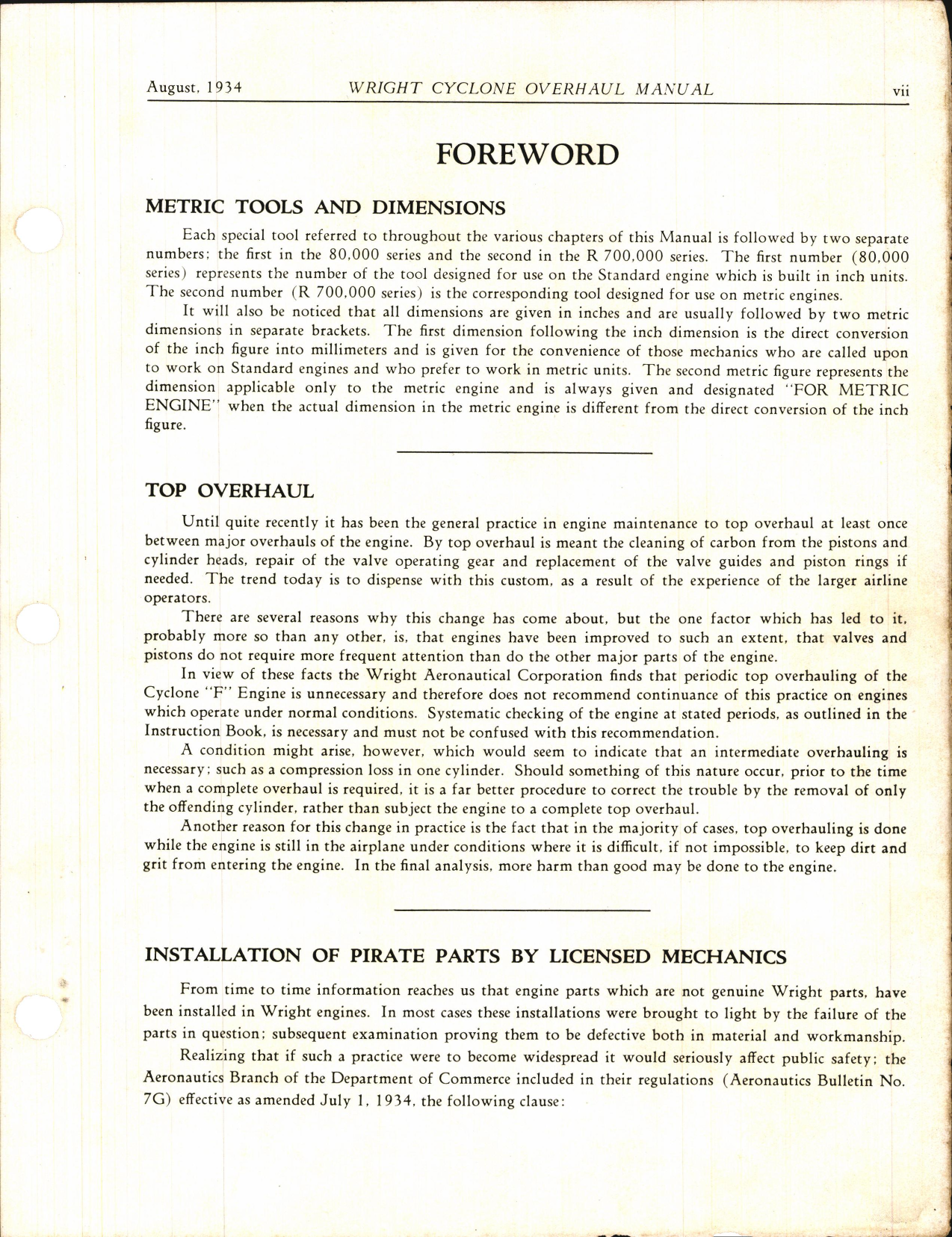 Sample page 5 from AirCorps Library document: Overhaul Manual of the Wright Cyclone Engine R-1820-F and GR-1820-F