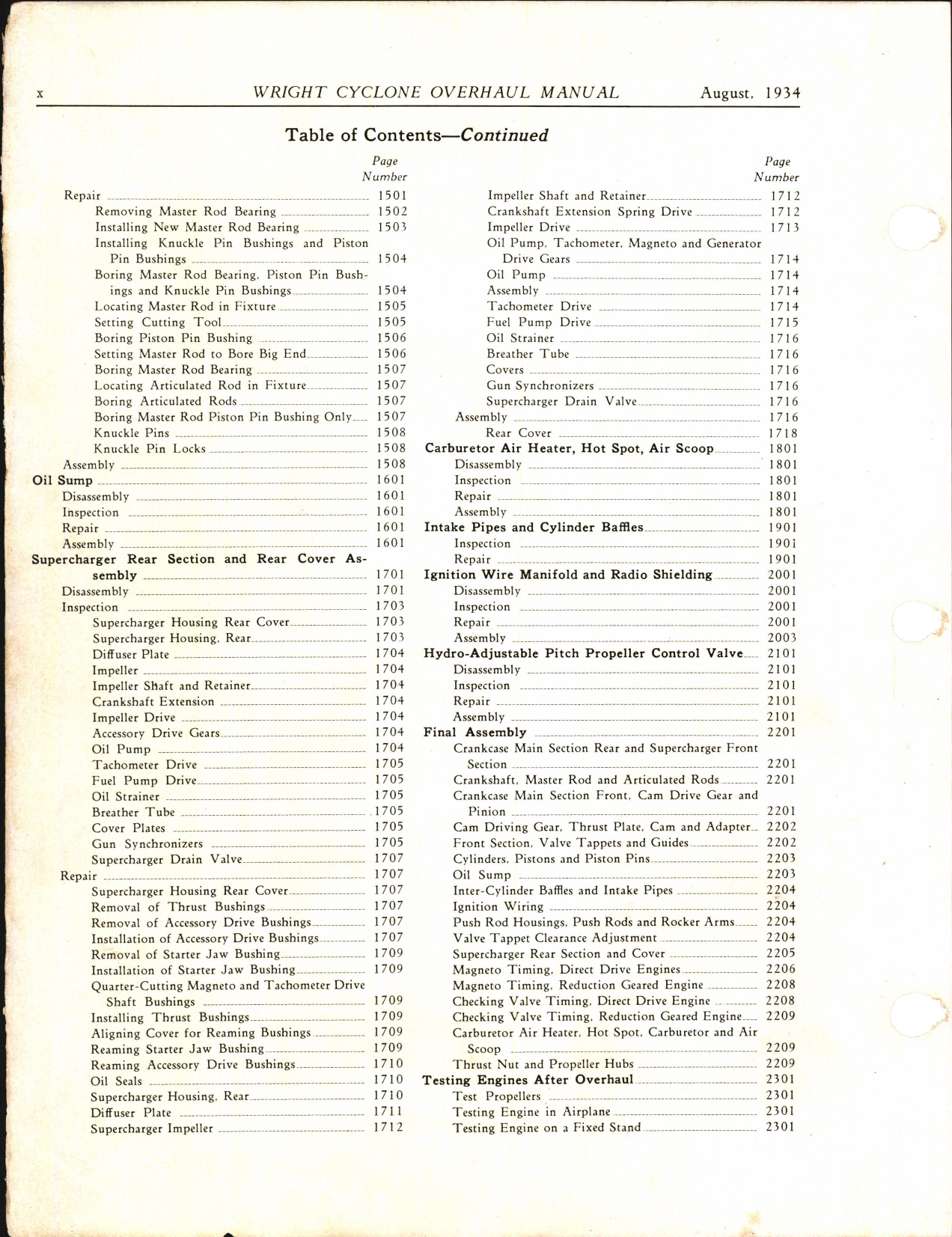 Sample page 8 from AirCorps Library document: Overhaul Manual of the Wright Cyclone Engine R-1820-F and GR-1820-F