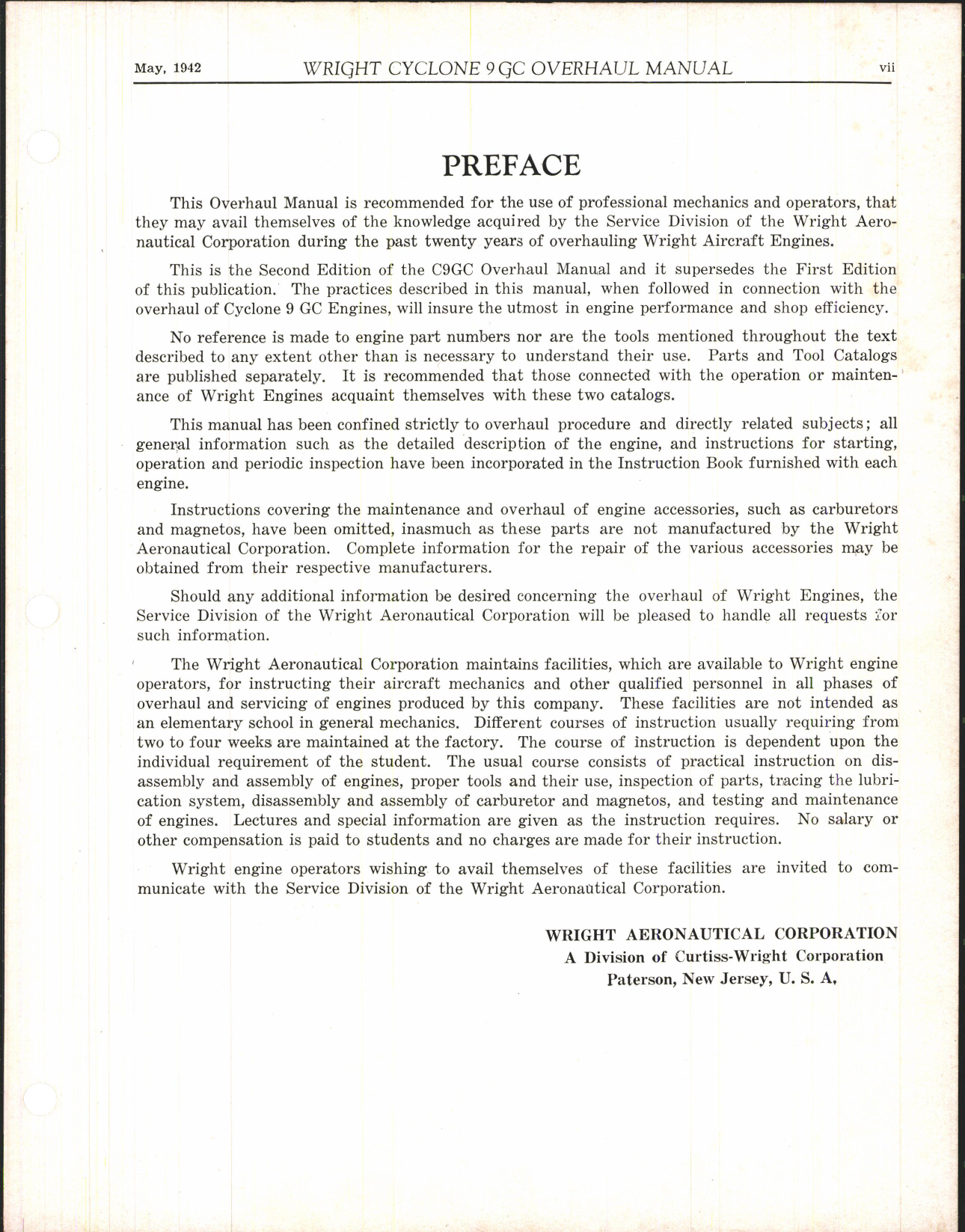 Sample page 5 from AirCorps Library document: Overhaul Manual for Wright Cyclone 9 GC Engine