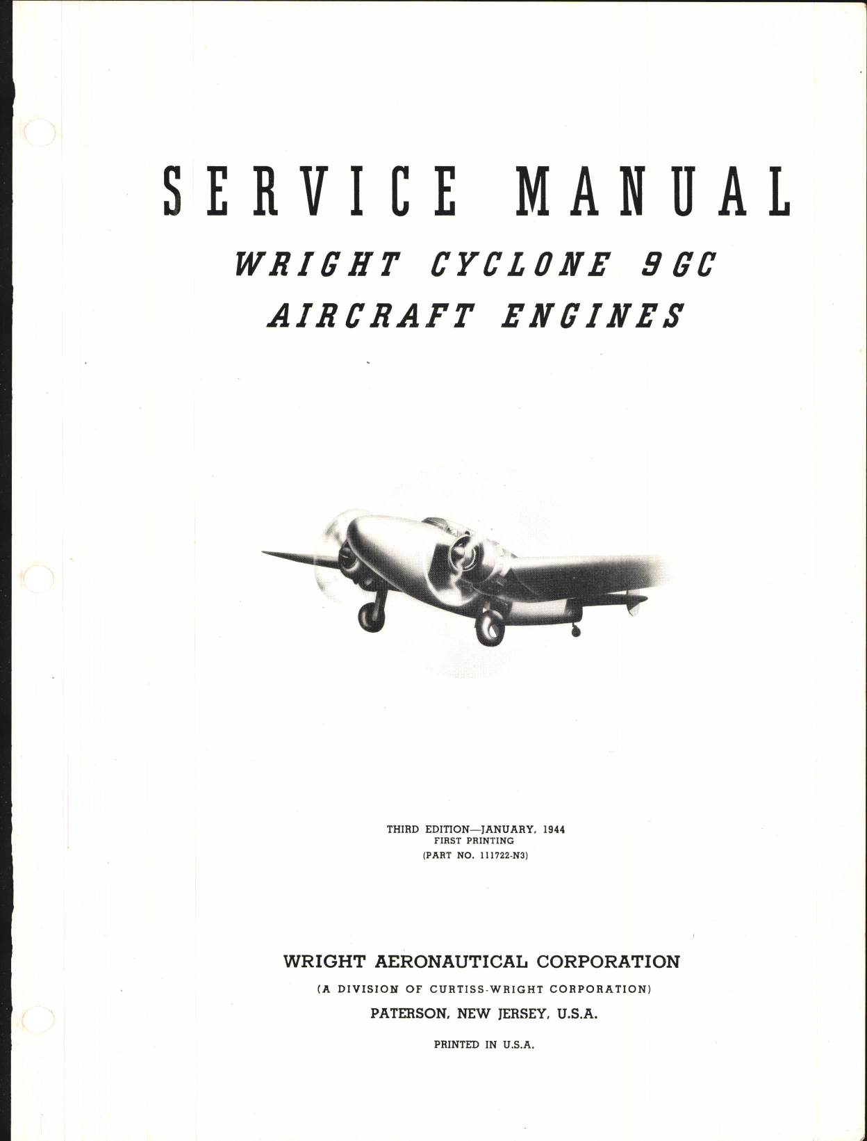 Sample page 6 from AirCorps Library document: Service Manual for Wright Cyclone 9GC (With Performance Characteristics of Cyclone Commercial Models)