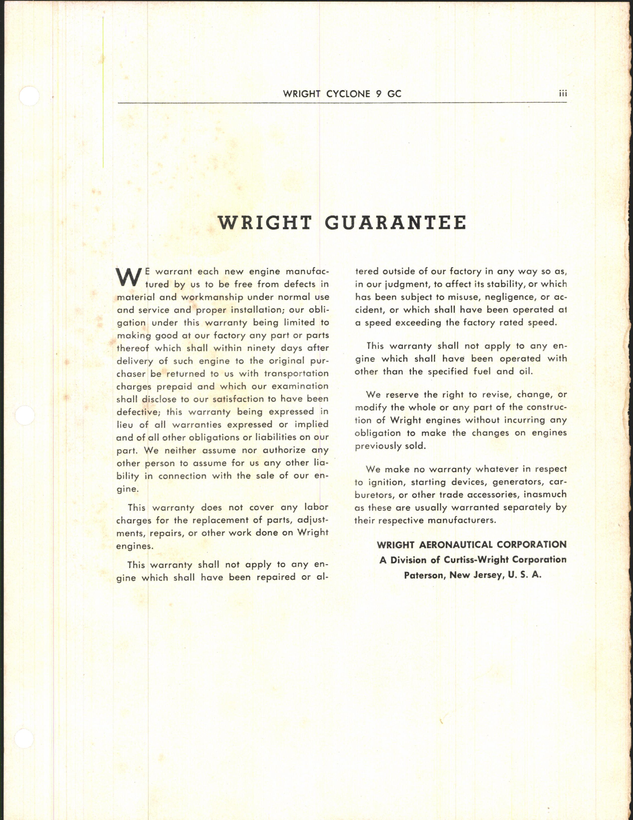 Sample page 5 from AirCorps Library document: Overhaul Manual for Cyclone 9 GC Engine