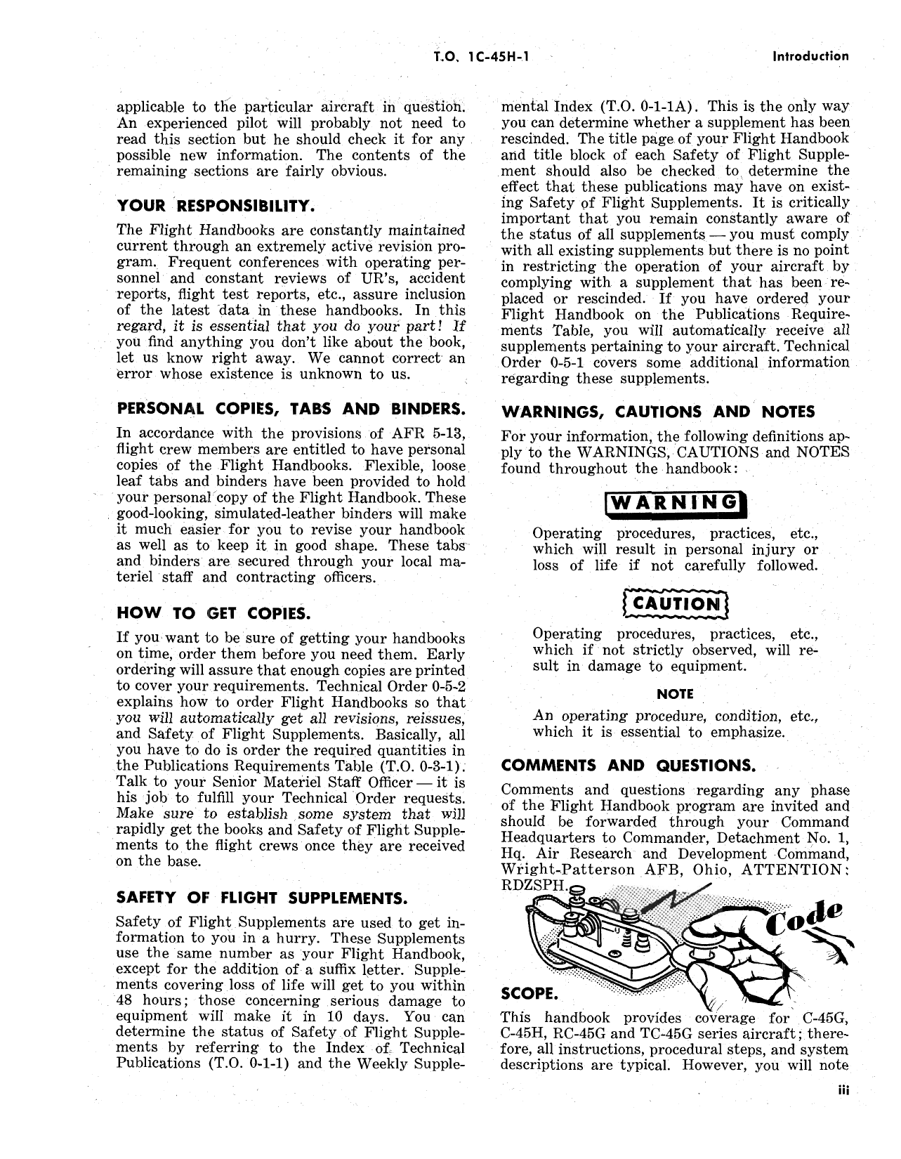 Sample page 5 from AirCorps Library document: Flight Handbook for C-45G, TC-45G, and C-45H Aircraft