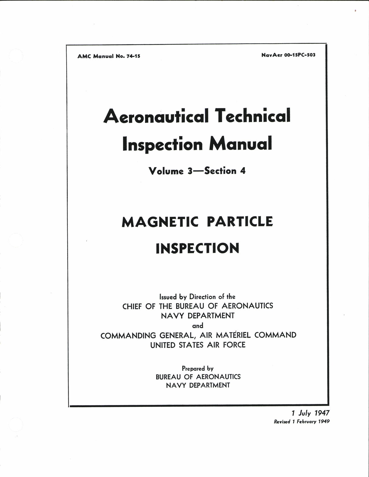 Sample page 1 from AirCorps Library document: Aeronautical Technical Inspection Manual - Magnetic Particle Inspection