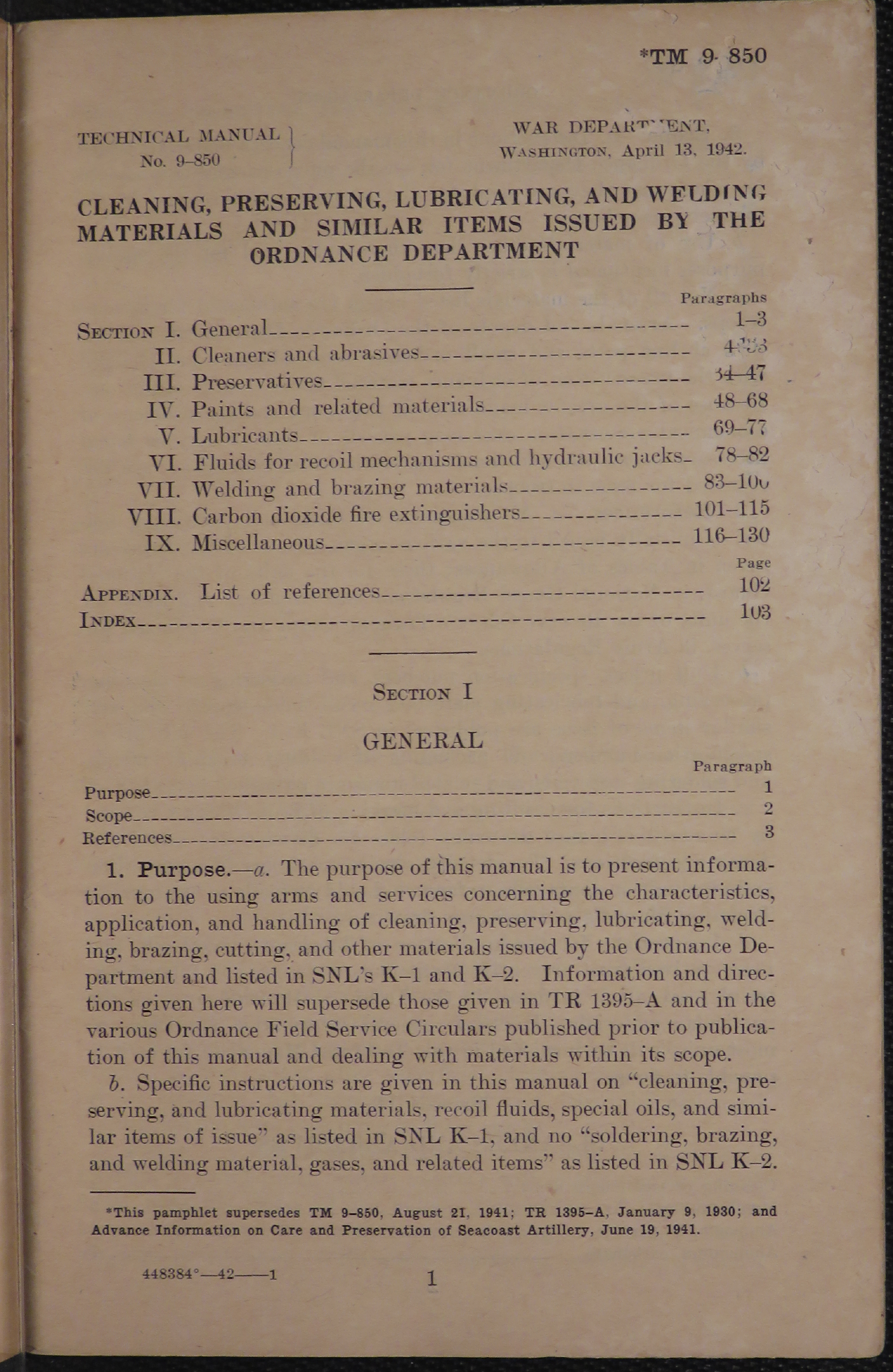 Sample page 3 from AirCorps Library document: Cleaning, Preserving, Lubricating, Welding Materials, and Similar Items Issued by the Ordinance Department