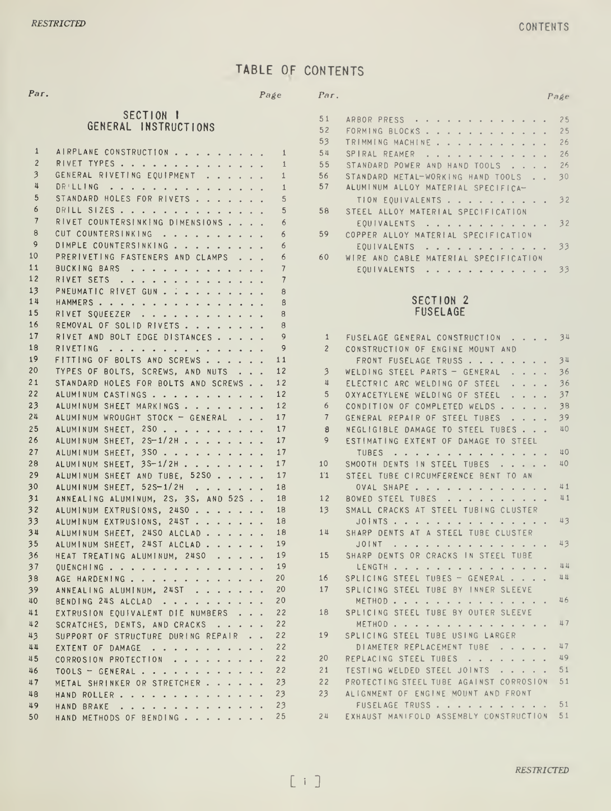 Sample page 5 from AirCorps Library document: Repair Manual for AT-6A, AT-6B, AT-6C, SNJ-3, and SNJ-4 Trainer Airplanes