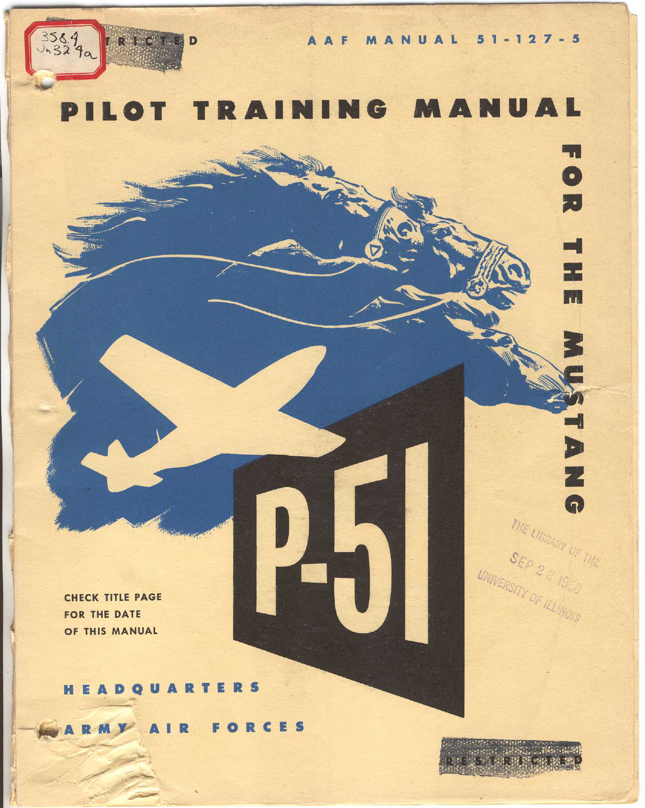 Sample page 1 from AirCorps Library document: Pilot Training Manual for the P-51 Mustang