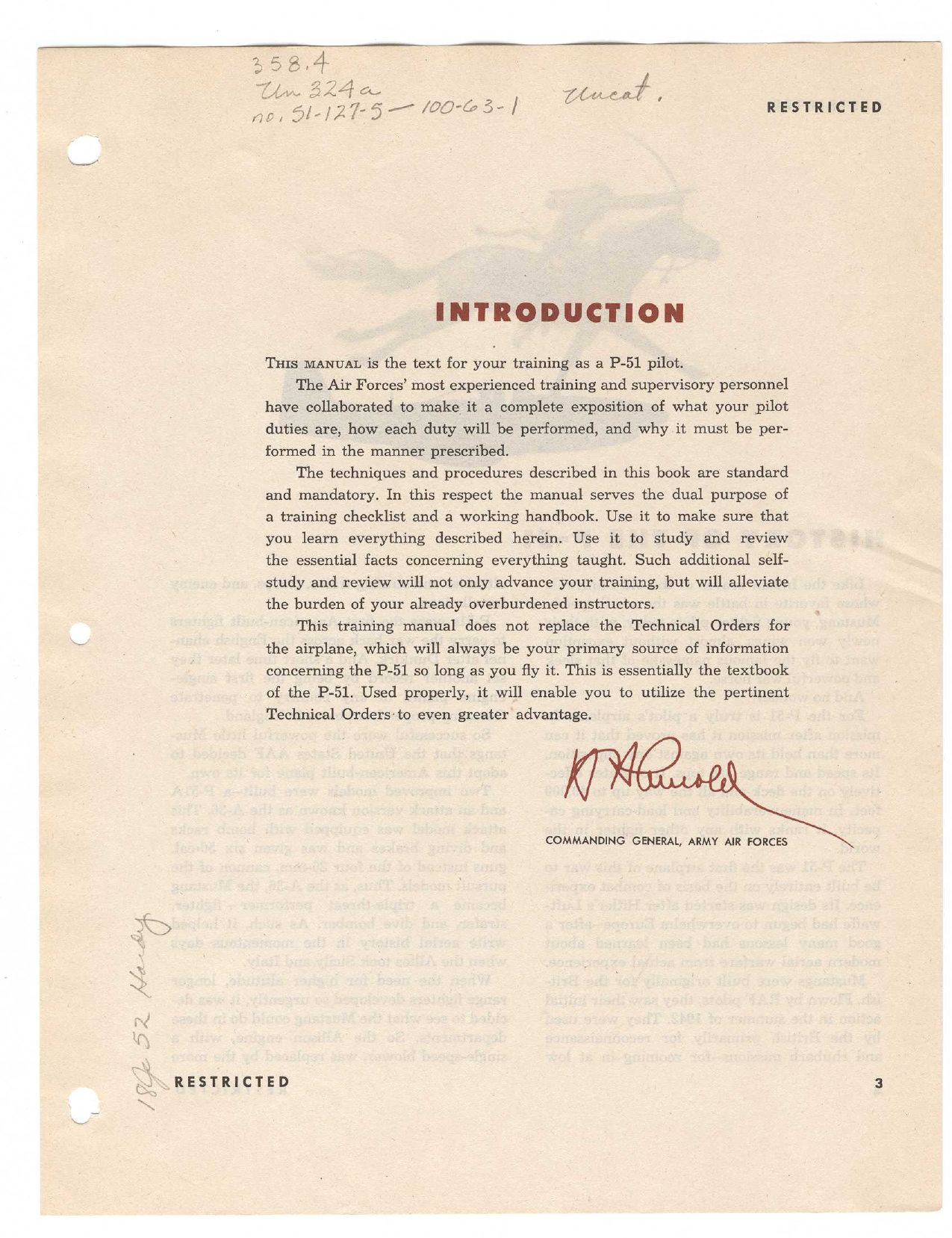 Sample page 4 from AirCorps Library document: Pilot Training Manual for the P-51 Mustang