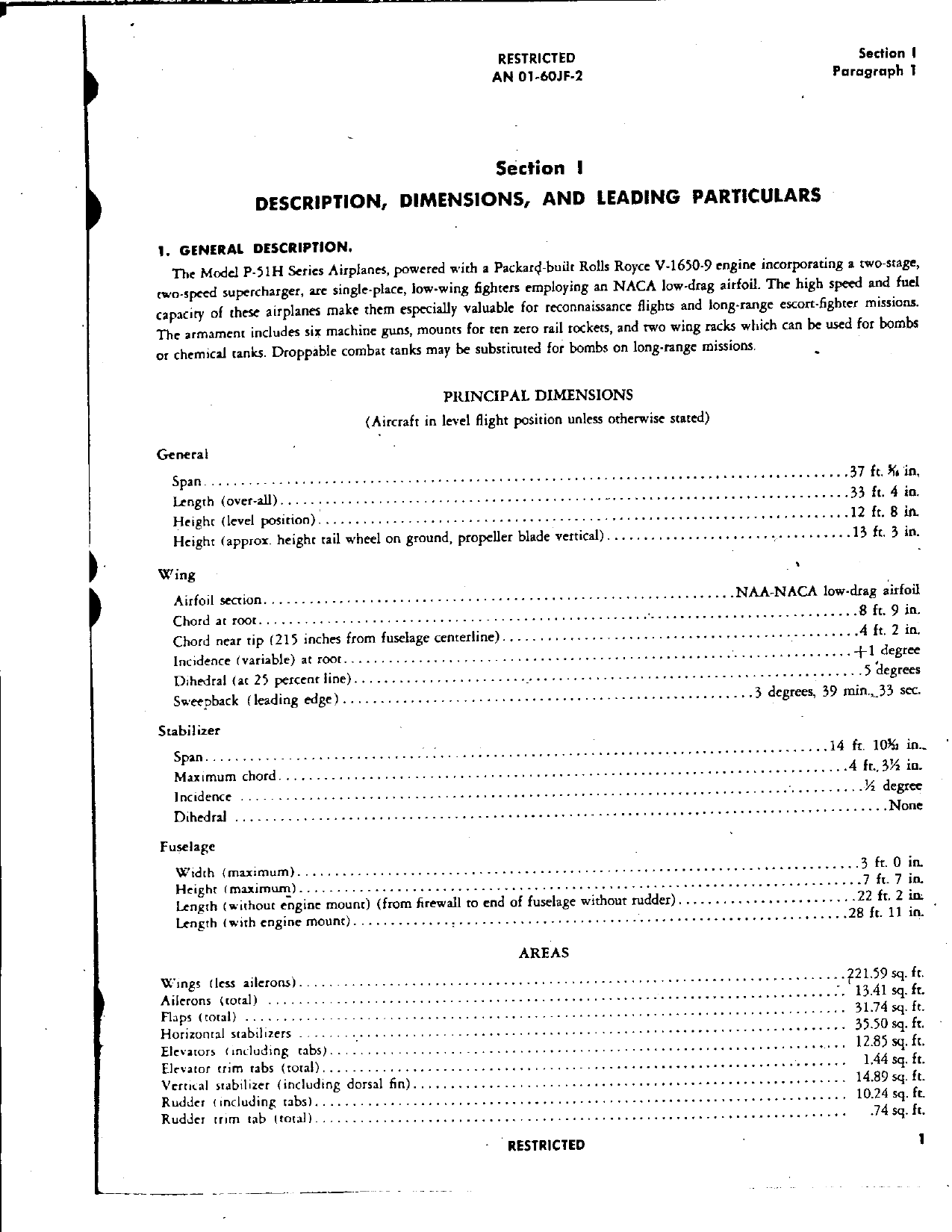 Sample page 5 from AirCorps Library document: Erection and Maintenance Instructions for P-51H Airplane