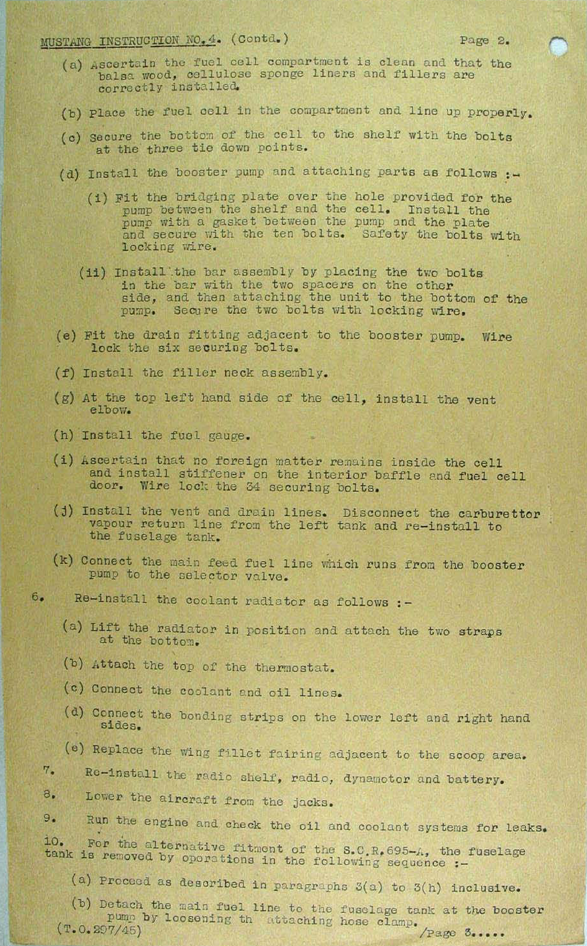 Sample page 2 from AirCorps Library document: Alternative Installation for SCR 695-A and Fuselage Tank