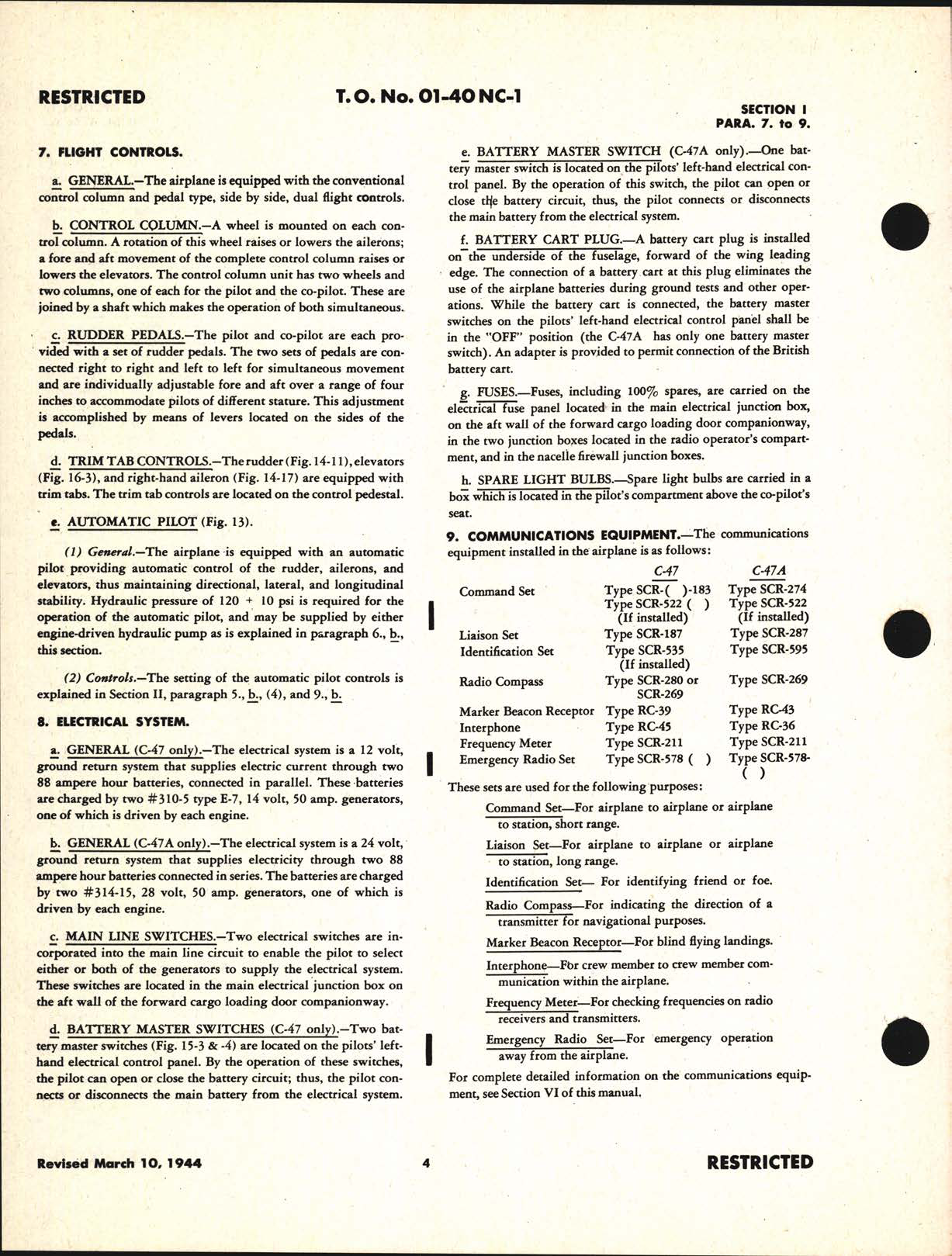 Sample page 8 from AirCorps Library document: Pilot's Flight Operating Instructions for C-47, C-47A, C-47B, R4D-1, R4D-5, and R4D-6