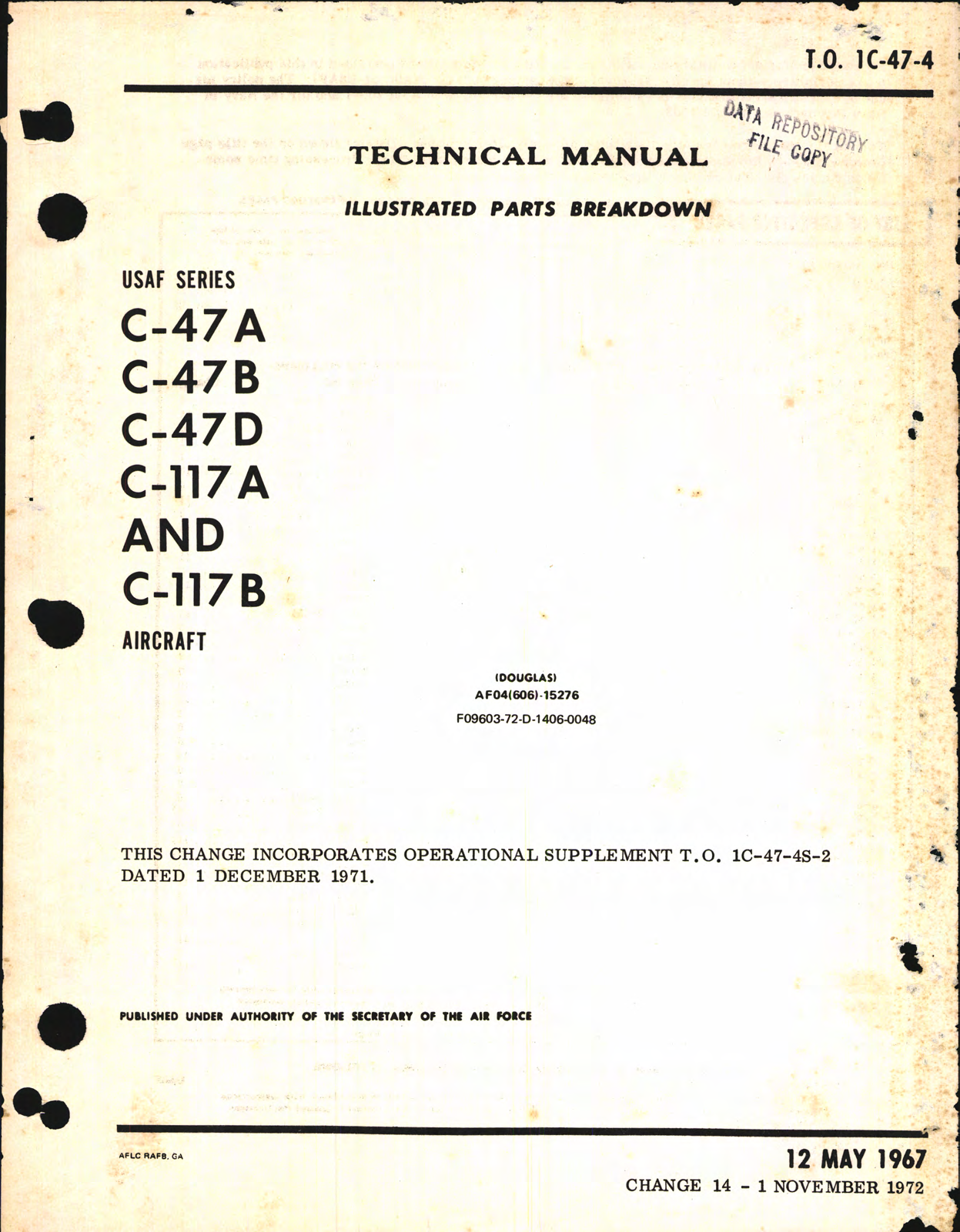 Sample page 5 from AirCorps Library document: Illustrated Parts Breakdown for C-47A, B, D, AC-47, EC-47, RC-47, C-117A and B