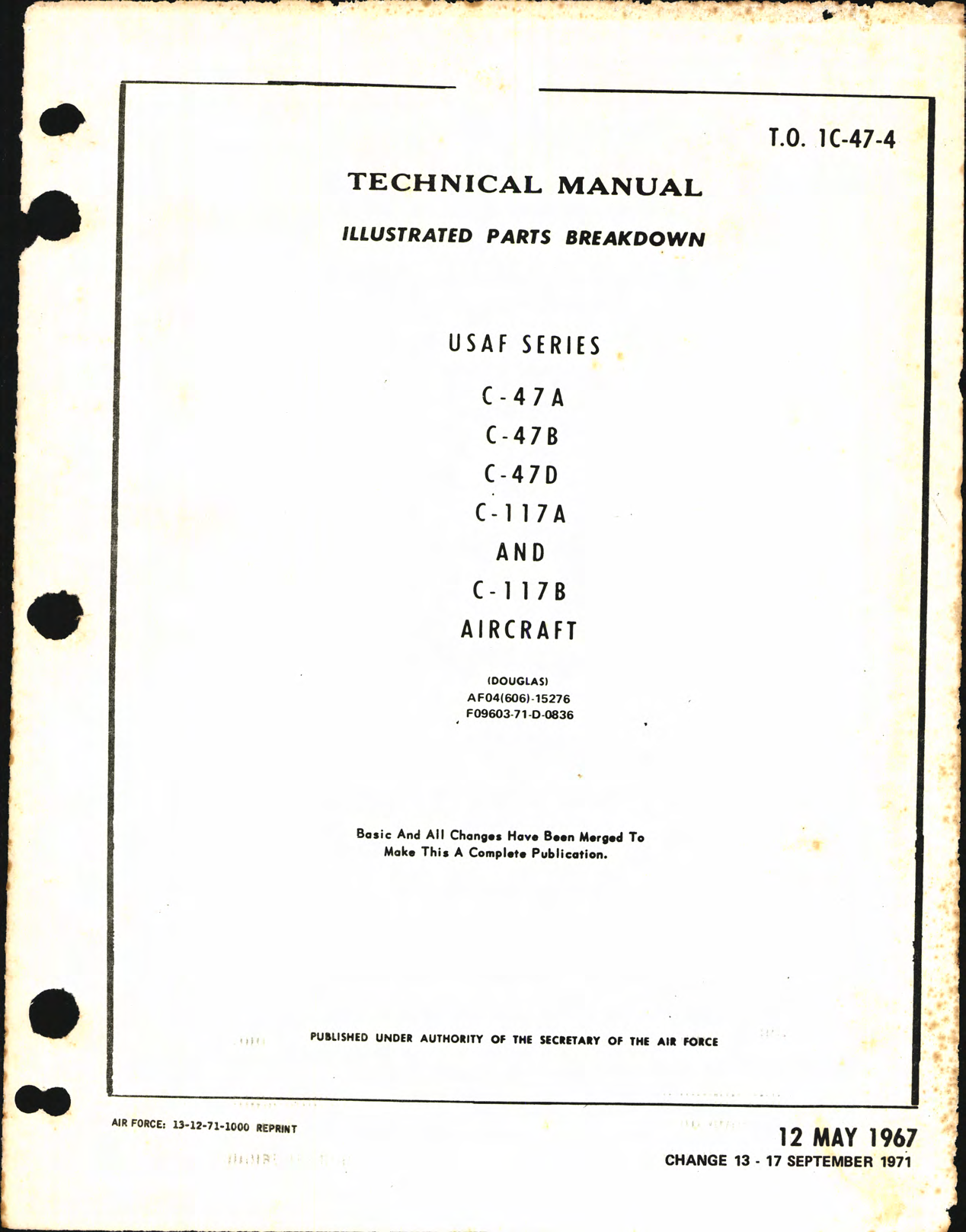 Sample page 7 from AirCorps Library document: Illustrated Parts Breakdown for C-47A, B, D, AC-47, EC-47, RC-47, C-117A and B