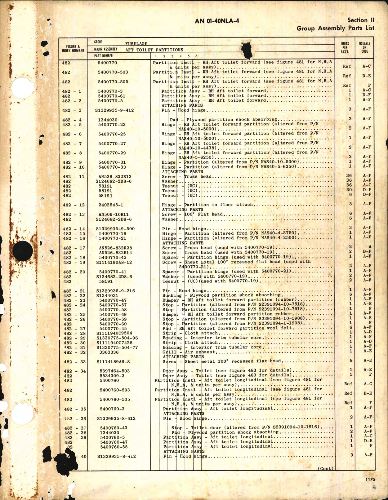 Sample page 1 from AirCorps Library document: Parts Catalog for DC-6 Series