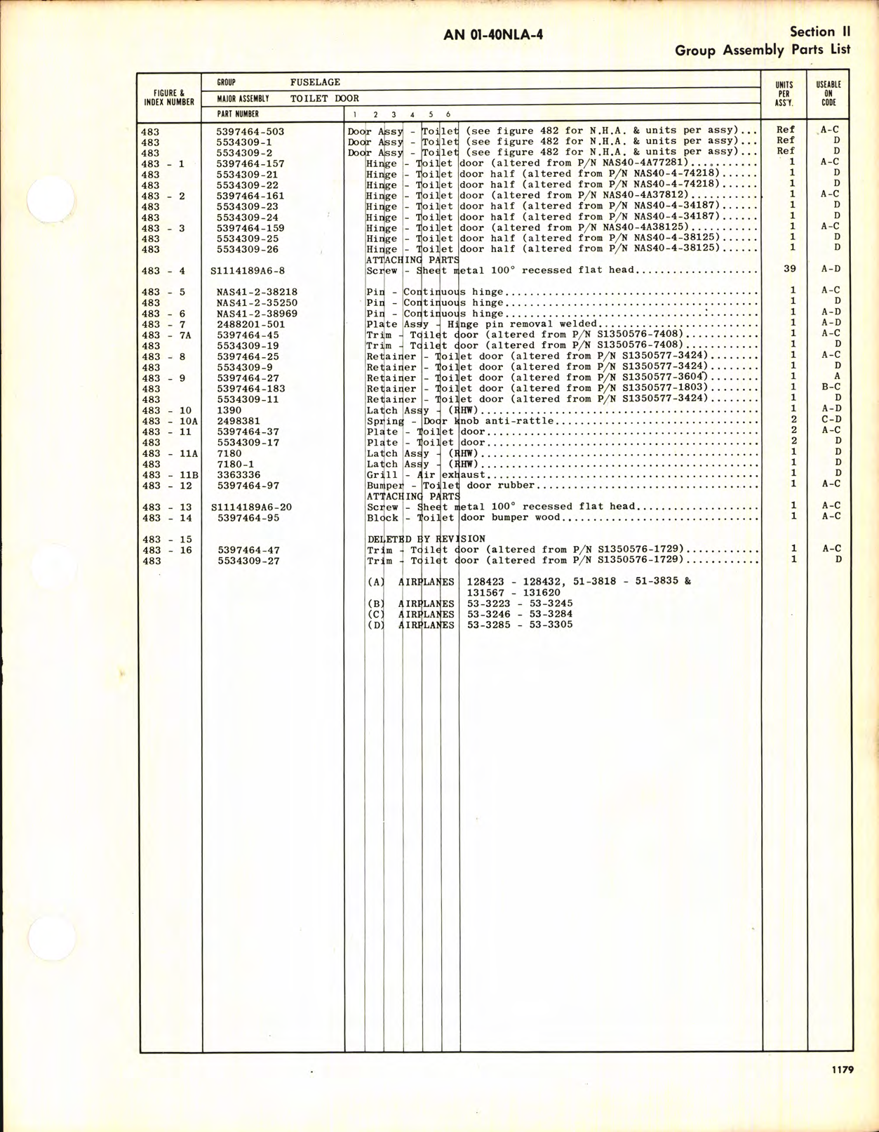 Sample page 5 from AirCorps Library document: Parts Catalog for DC-6 Series