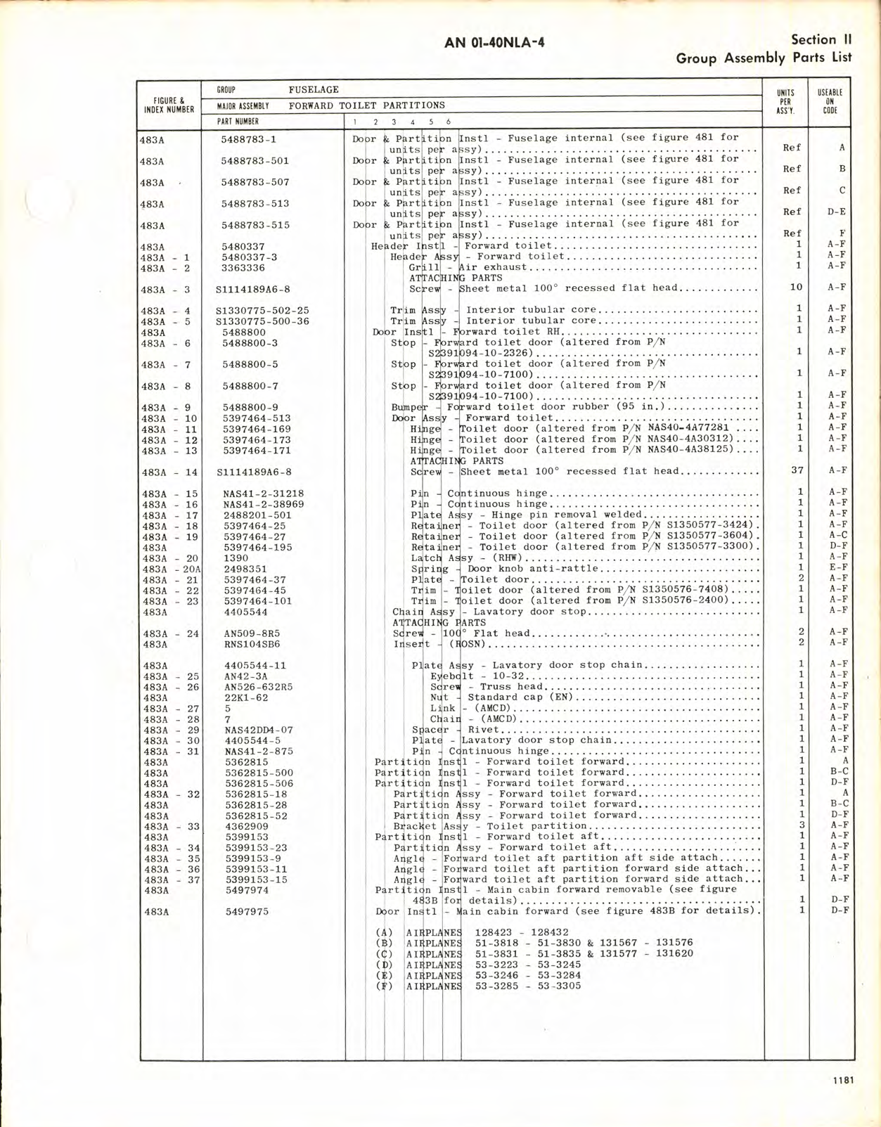 Sample page 7 from AirCorps Library document: Parts Catalog for DC-6 Series