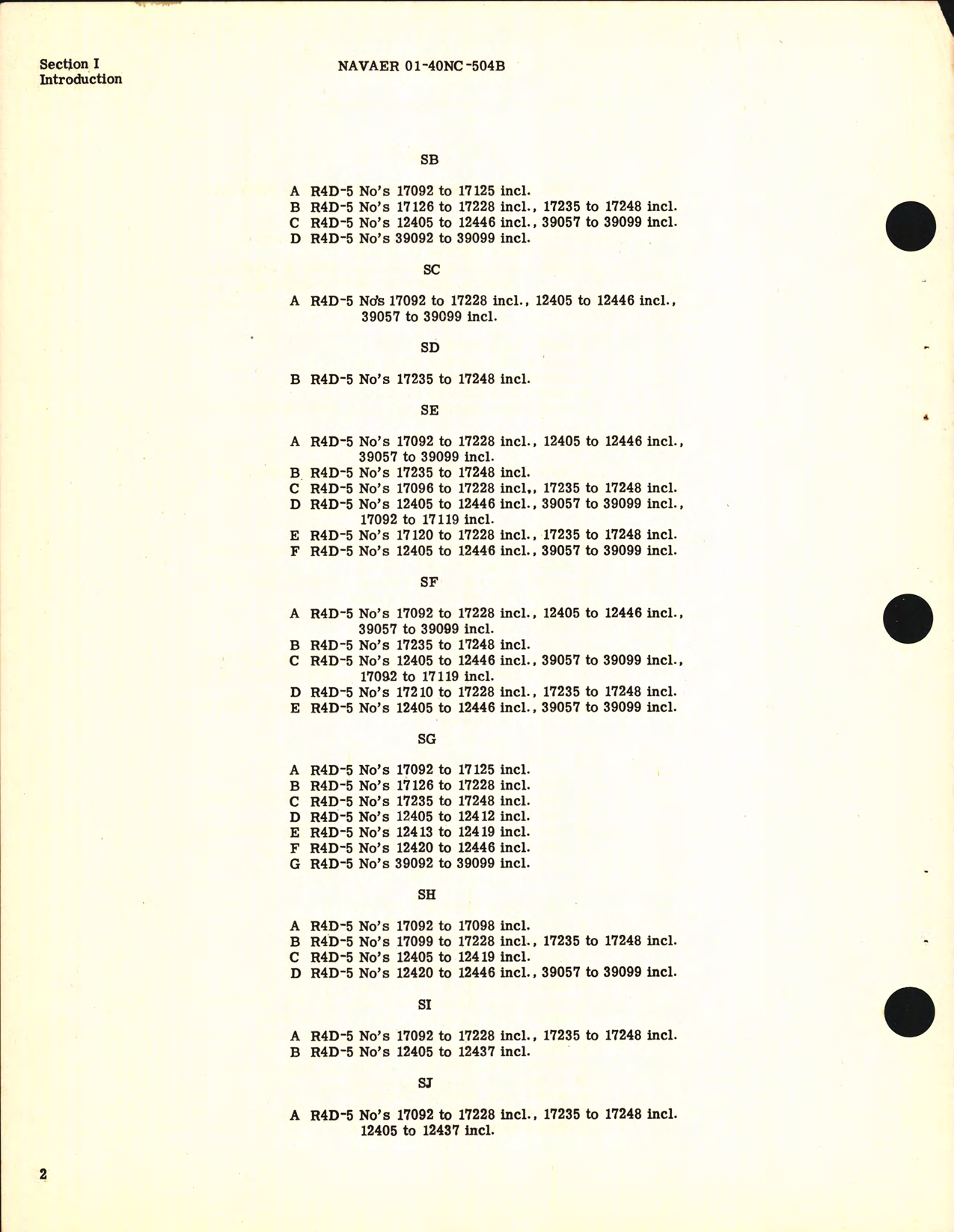 Sample page 8 from AirCorps Library document: Supplemental Parts Catalog for Navy Models R4D-5 Airplanes Modified by Curtiss-Wright