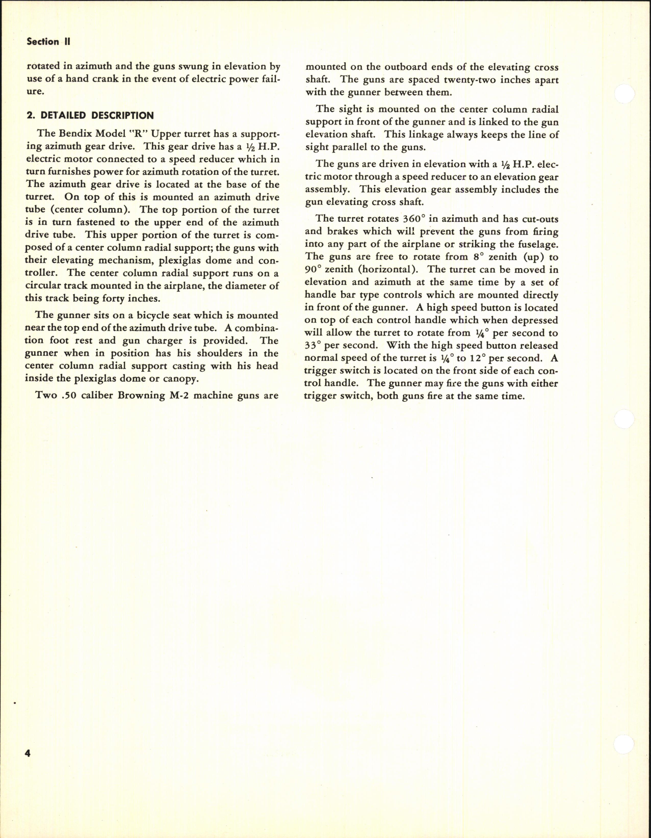 Sample page 8 from AirCorps Library document: Operation & Service Manual for the Electric Power Operated Bendix Upper Turret Model 