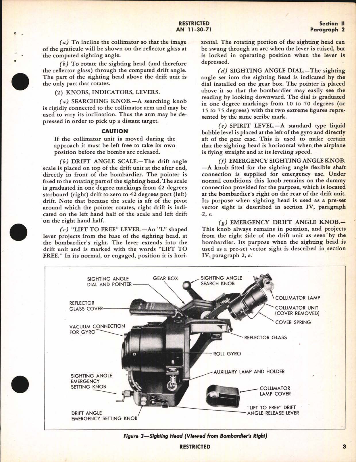 Sample page 7 from AirCorps Library document: Handbook of Instructions with Parts Catalog for Bombsights Types T-1A and T-1B