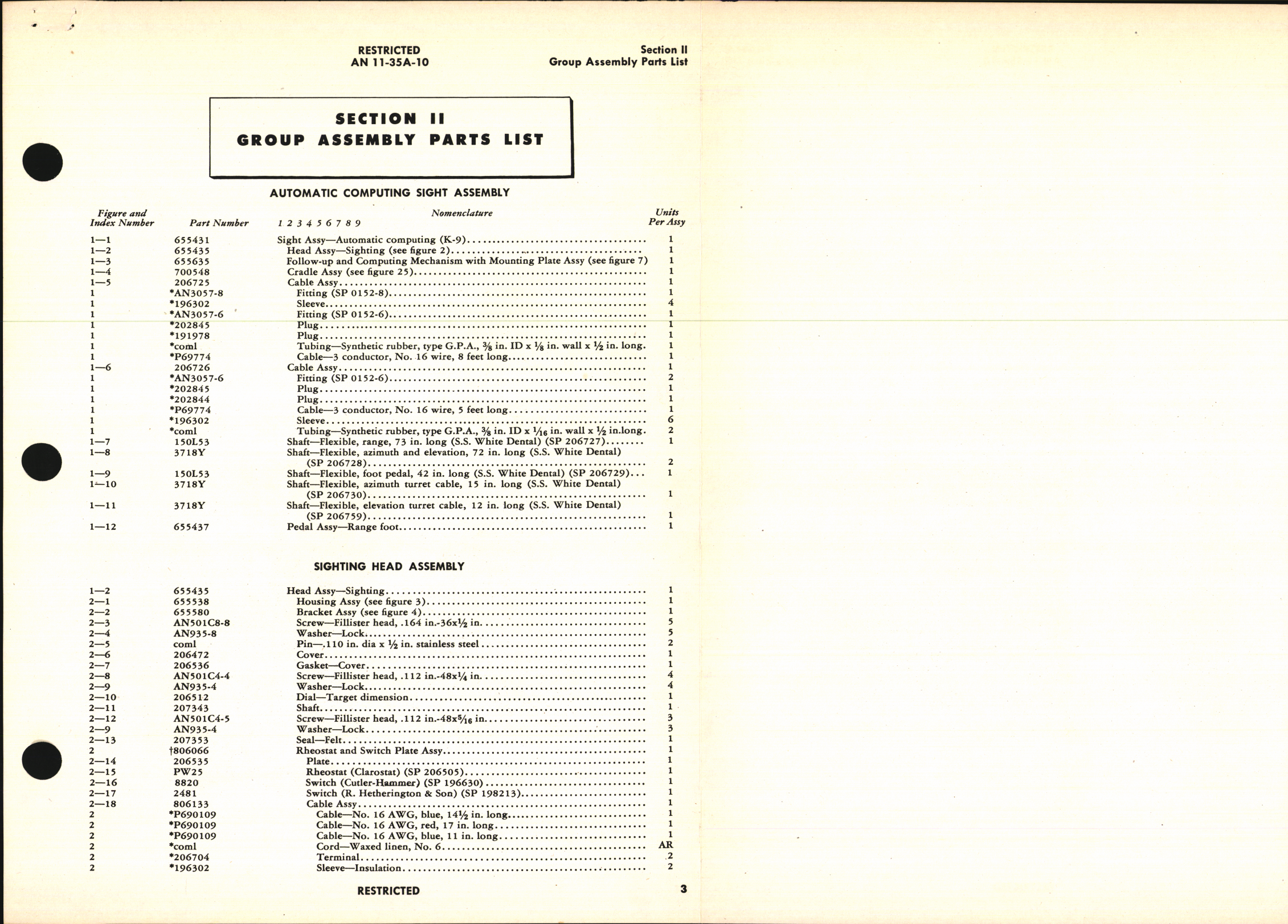 Sample page 7 from AirCorps Library document: Parts Catalog for Type K-9 Automatic Computing Sight