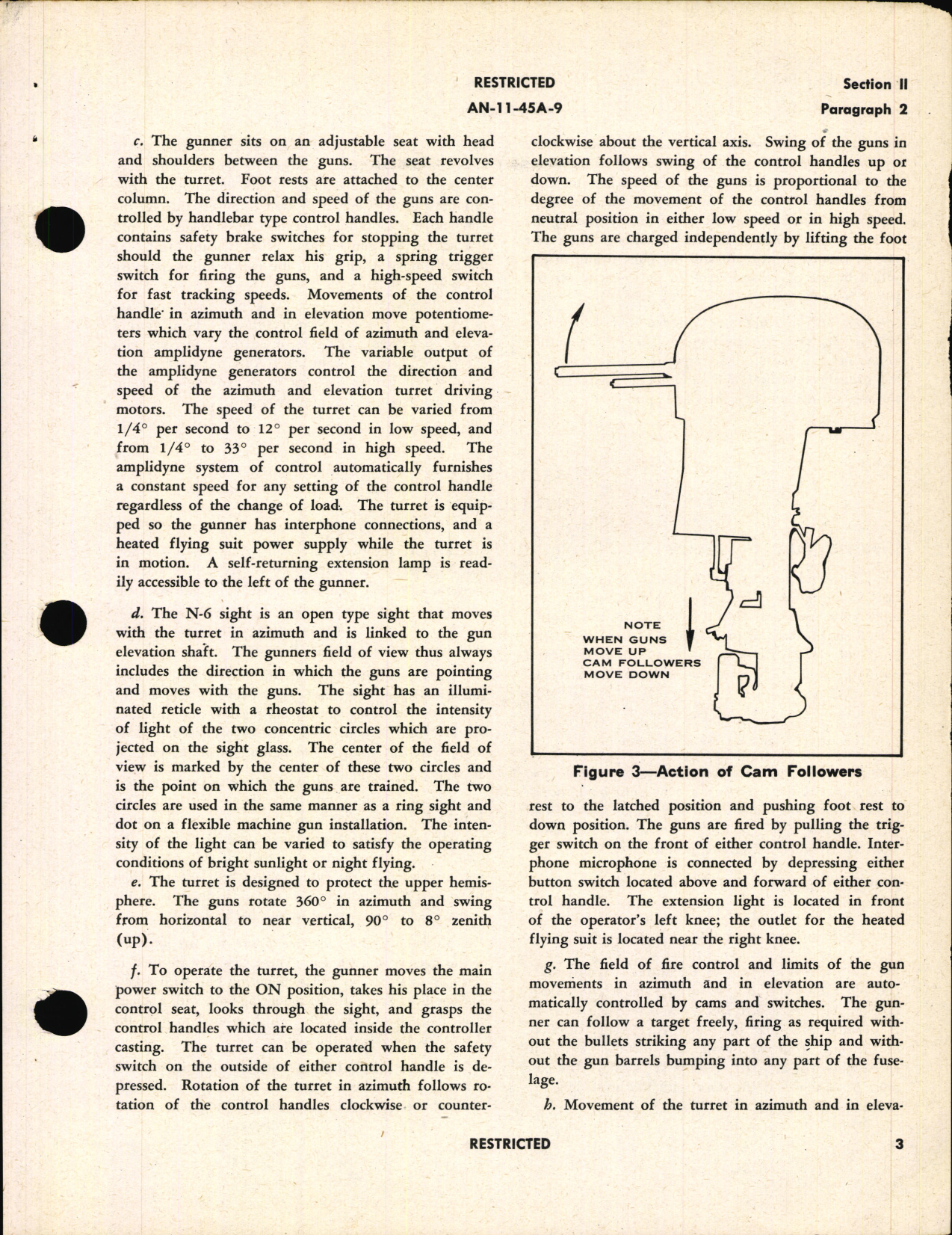 Sample page 7 from AirCorps Library document: Operation and Service Instructions for Upper Gun Turret Type A9B
