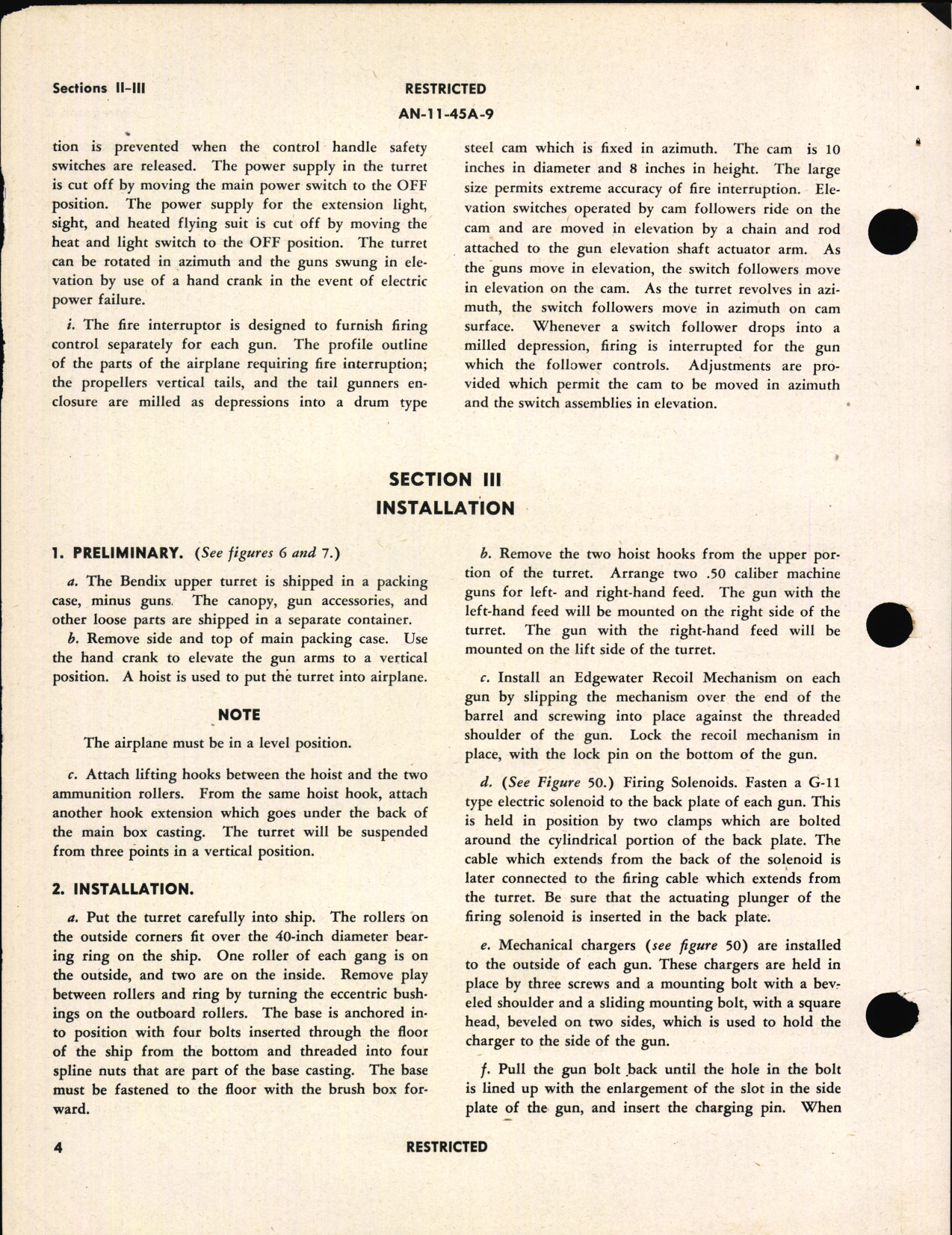 Sample page 8 from AirCorps Library document: Operation and Service Instructions for Upper Gun Turret Type A9B