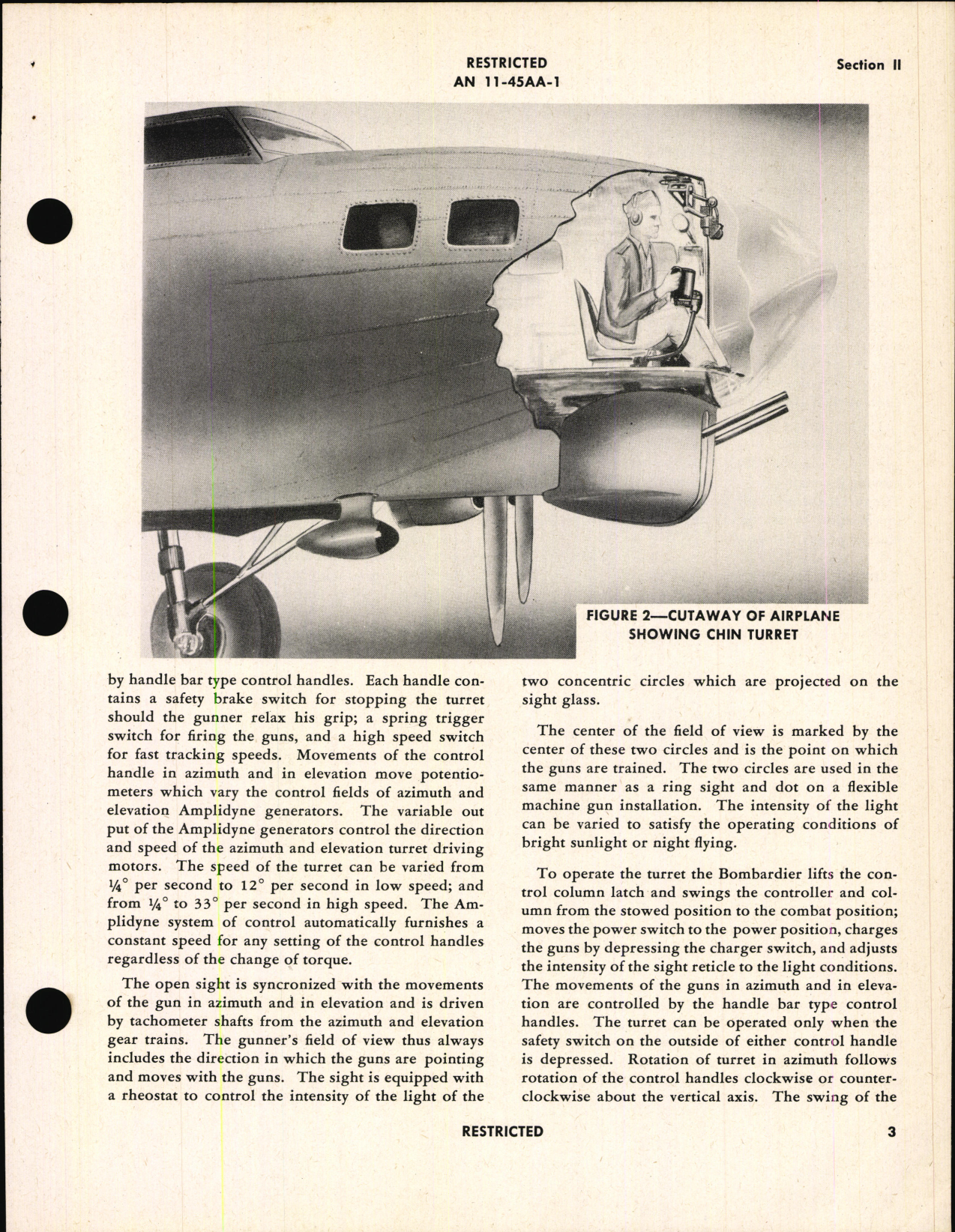 Sample page 7 from AirCorps Library document: Operation and Service Instructions for Chin Turret Type A-16