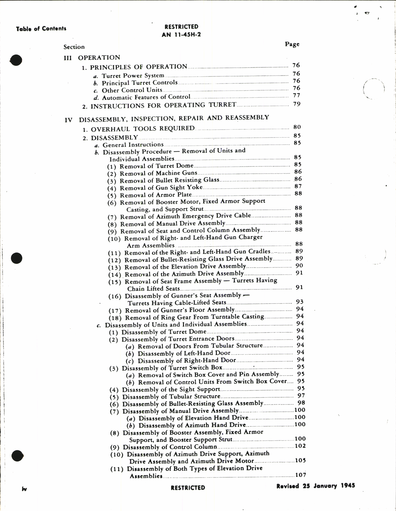 Sample page 6 from AirCorps Library document: Overhaul Instructions for Nose Turret AAF Type A-15, Navy Model 250CE-1