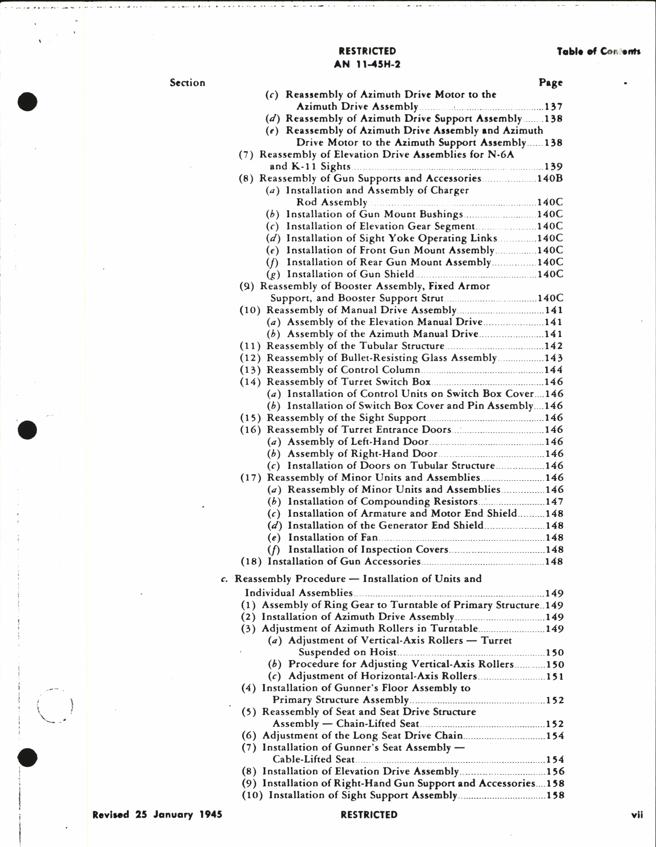 Sample page 8 from AirCorps Library document: Overhaul Instructions for Nose Turret AAF Type A-15, Navy Model 250CE-1