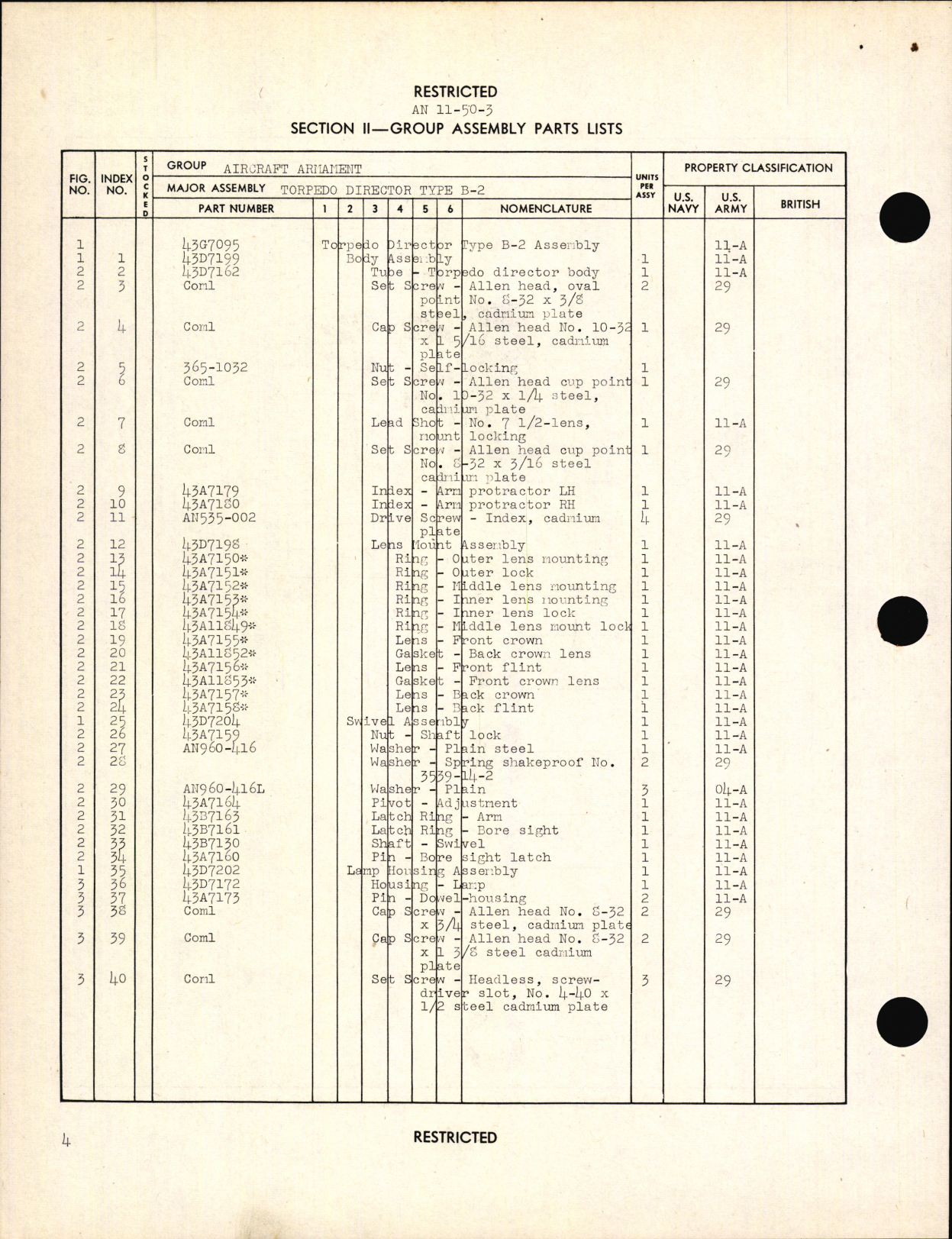 Sample page 6 from AirCorps Library document: Parts Catalog for Torpedo Director Army Model Type B-2