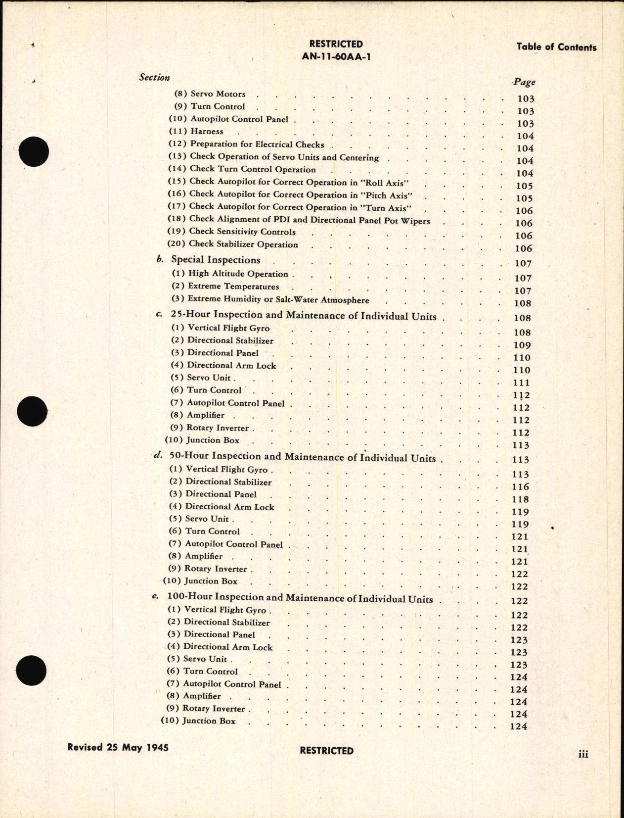 Sample page 5 from AirCorps Library document: Operation and Service Instructions for Automatic Pilot Type C-1