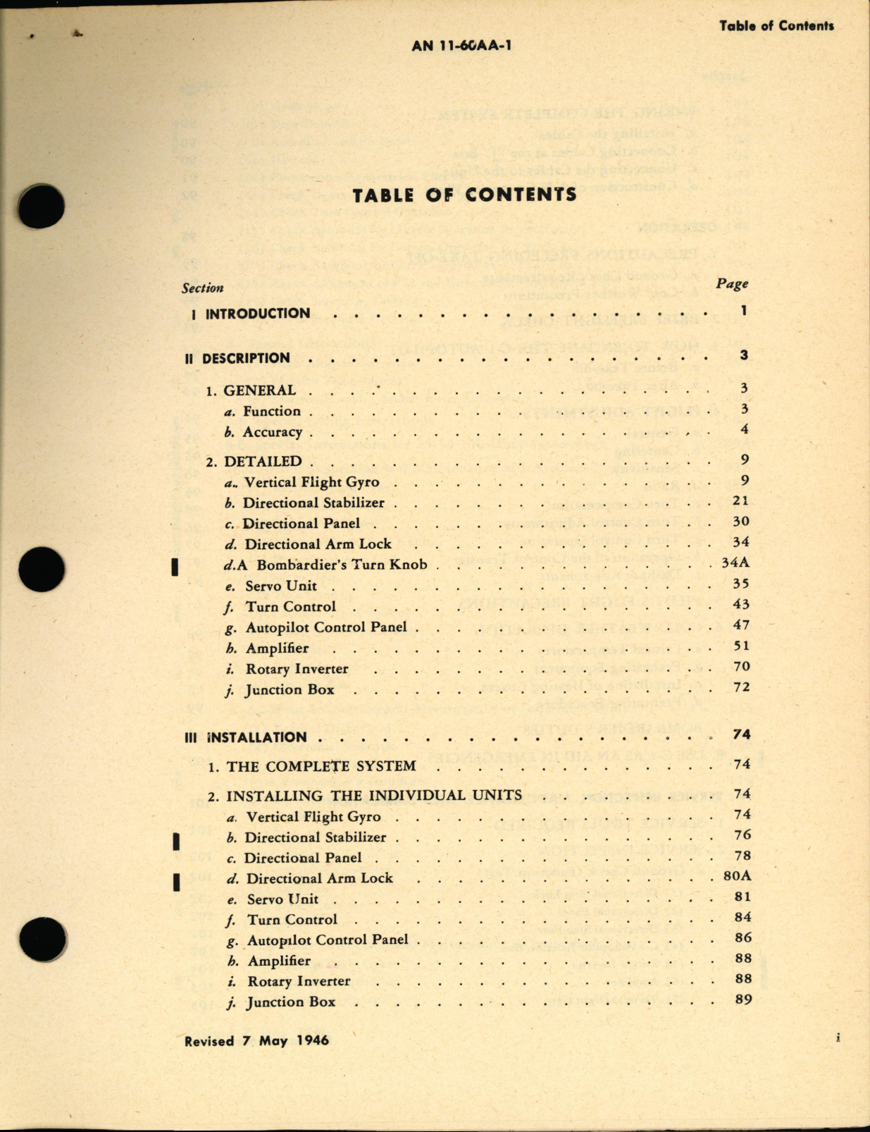 Sample page 5 from AirCorps Library document: Operation and Service Instructions for Type C-1 Automatic Pilot 