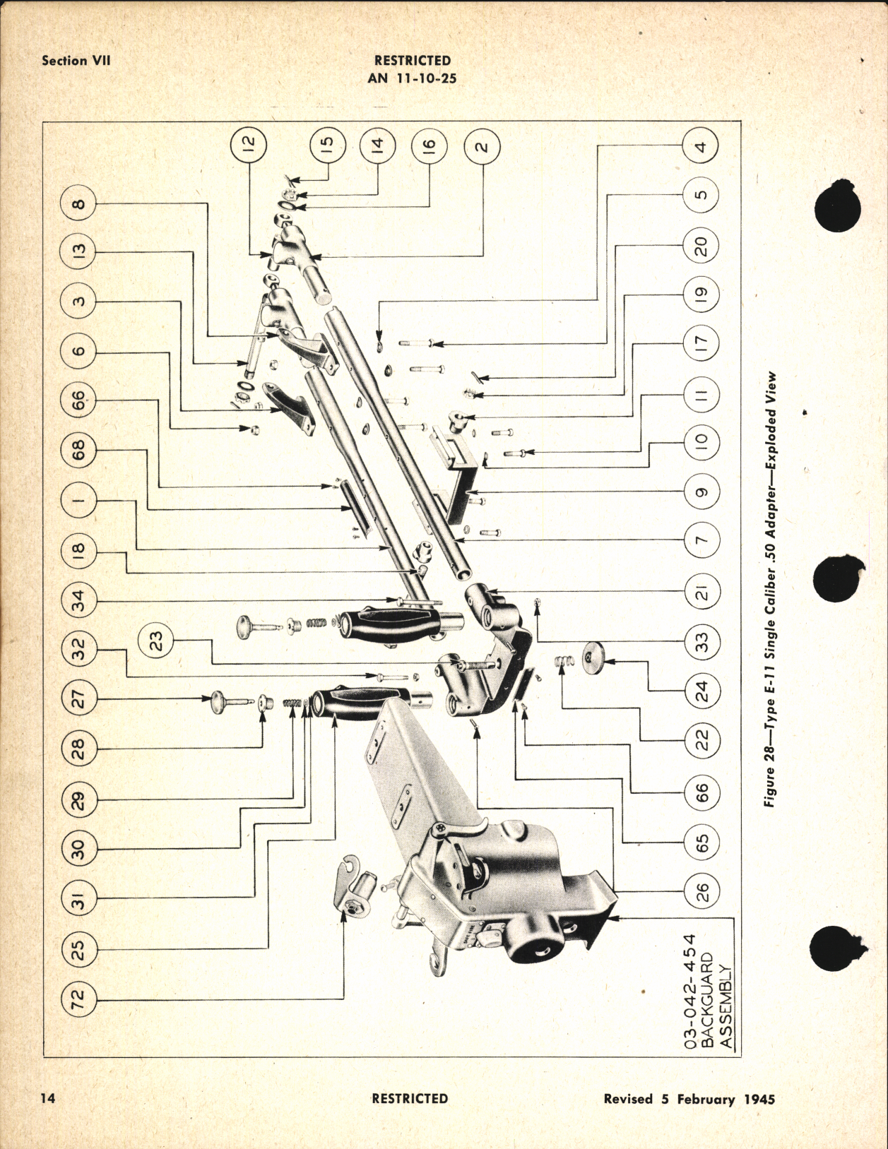 Sample page 6 from AirCorps Library document: Handbook of Instructions with Parts Catalog for Single Adapters for Caliber .50 Machine Guns Types E-11 and E-13