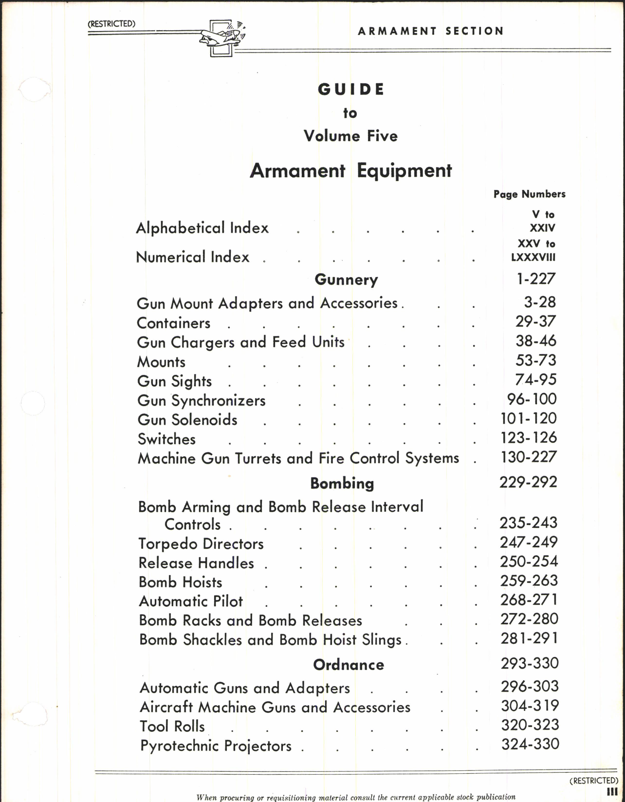 Sample page 5 from AirCorps Library document: Army-Navy Index of Aeronautical Equipment - Armament