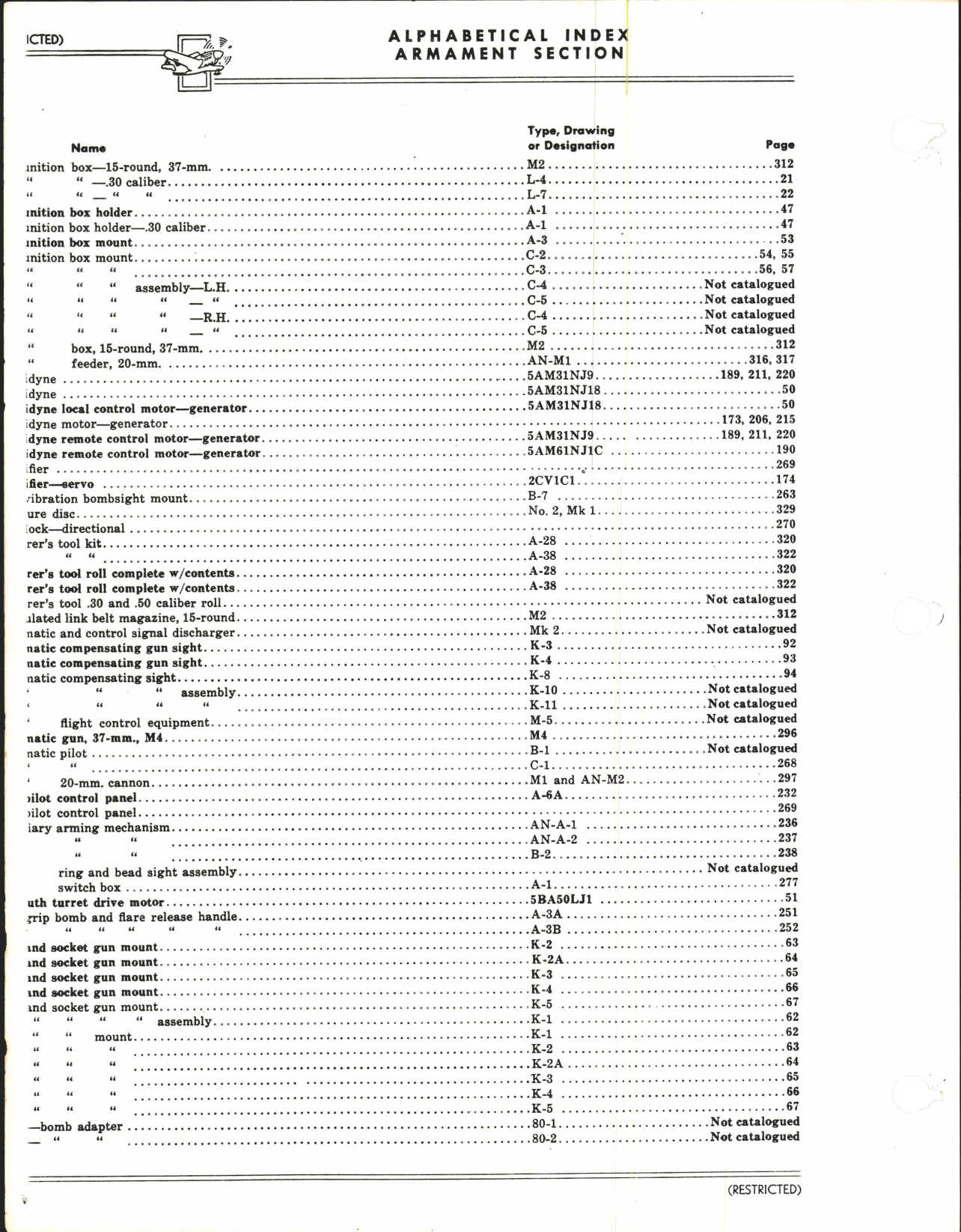 Sample page 8 from AirCorps Library document: Army-Navy Index of Aeronautical Equipment - Armament
