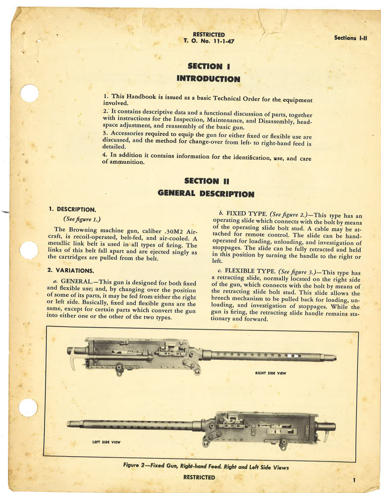 Sample page 5 from AirCorps Library document: Handbook of Instructions with Parts Catalog for Machine Gun Caliber .30 M2, Fixed and Flexible