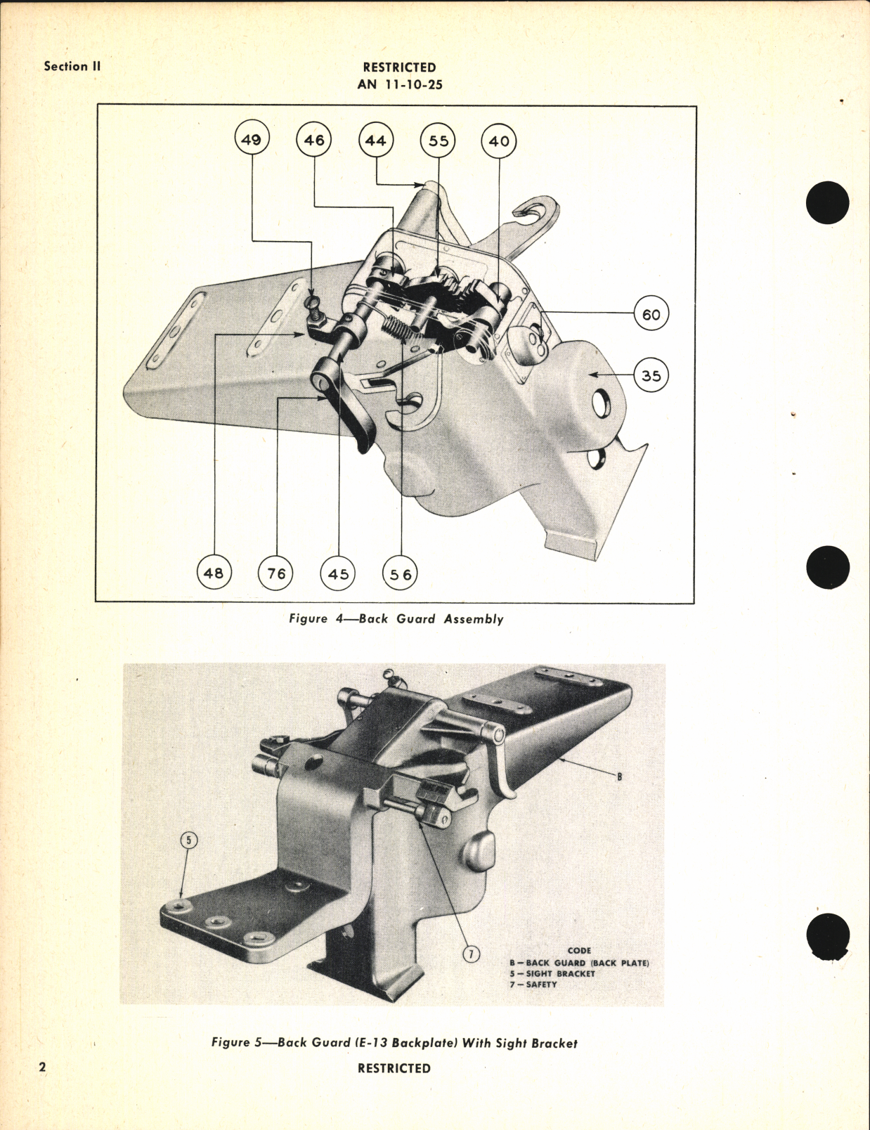 Sample page 6 from AirCorps Library document: Handbook of Instructions with Parts Catalog for Single Adapters for Caliber .50 Machine Guns