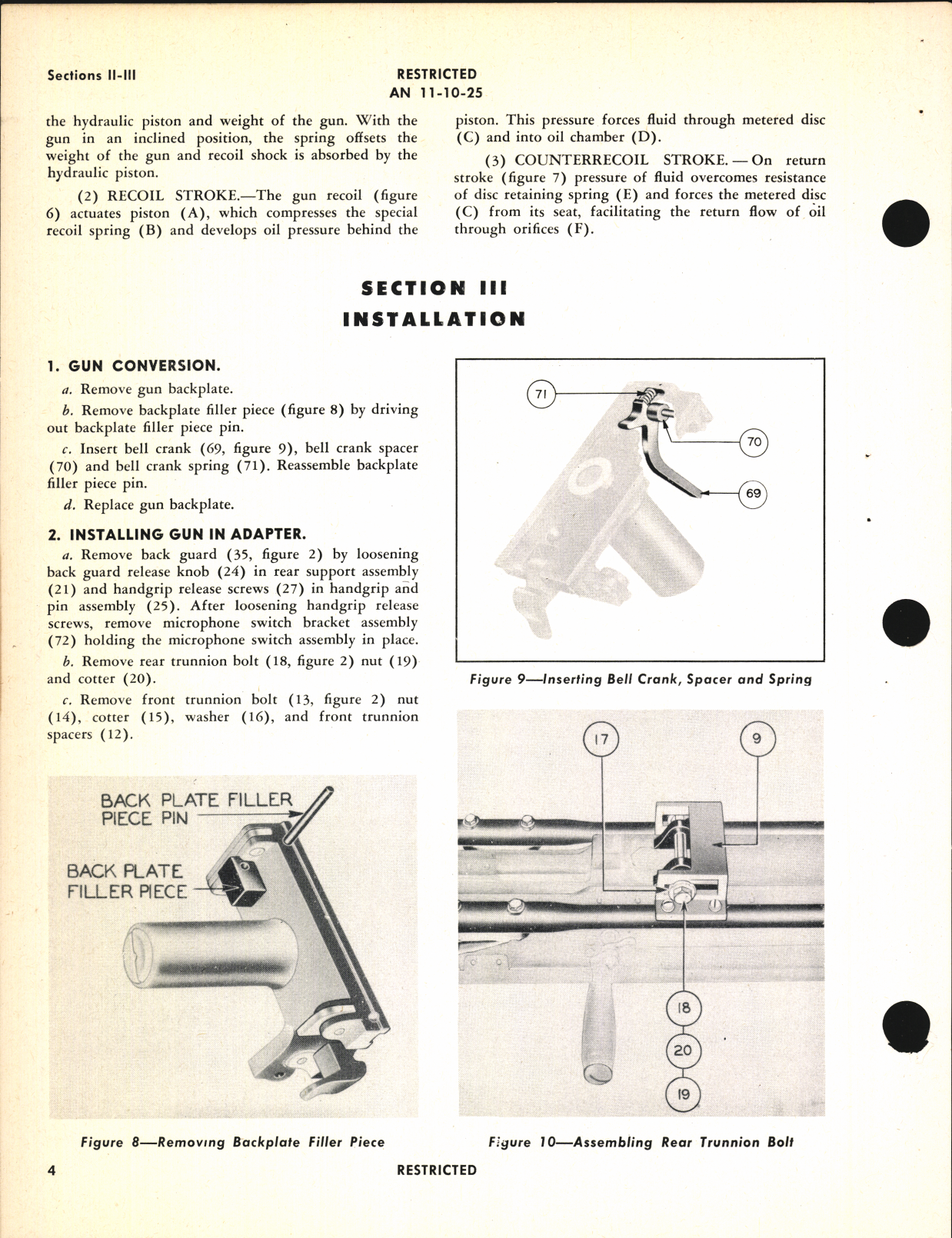 Sample page 8 from AirCorps Library document: Handbook of Instructions with Parts Catalog for Single Adapters for Caliber .50 Machine Guns