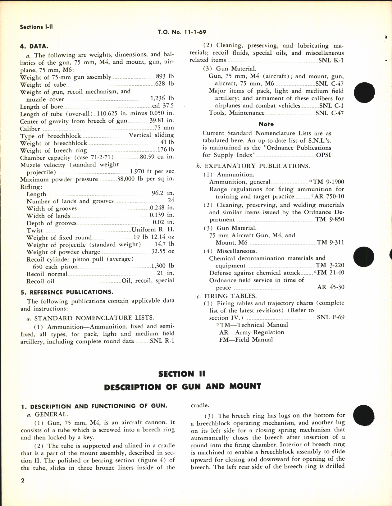 Sample page 6 from AirCorps Library document: Handbook of Instructions with Parts Catalog for 75-MM Aircraft Gun M-4 and Gun Mount M6