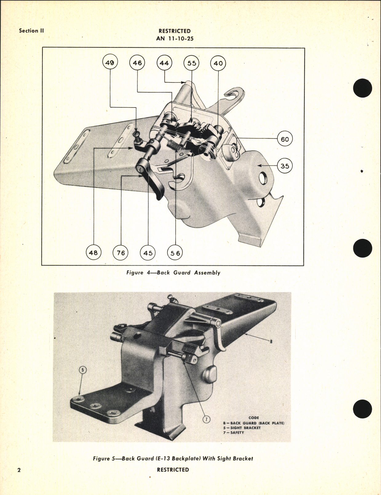 Sample page 6 from AirCorps Library document: Handbook of Instructions with Parts Catalog for Single Adapters for Caliber .50 Machine Guns