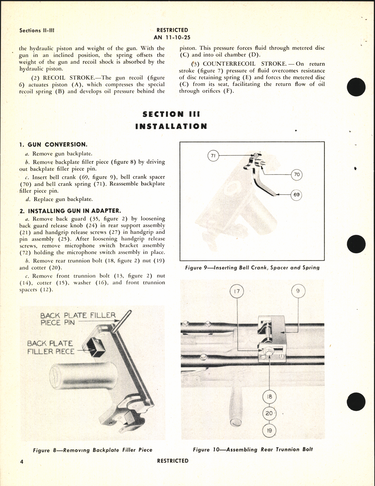 Sample page 8 from AirCorps Library document: Handbook of Instructions with Parts Catalog for Single Adapters for Caliber .50 Machine Guns