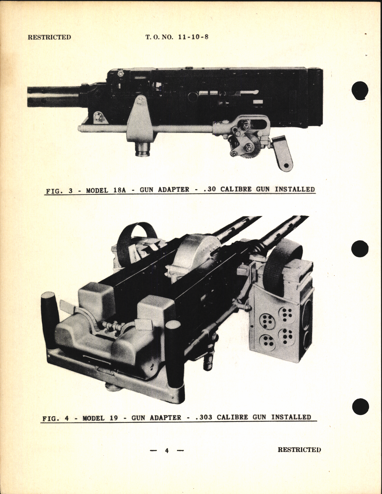 Sample page 6 from AirCorps Library document: Operation and Service Instructions with Parts Catalog for .30 & .50 Caliber Gun Mount Adapters