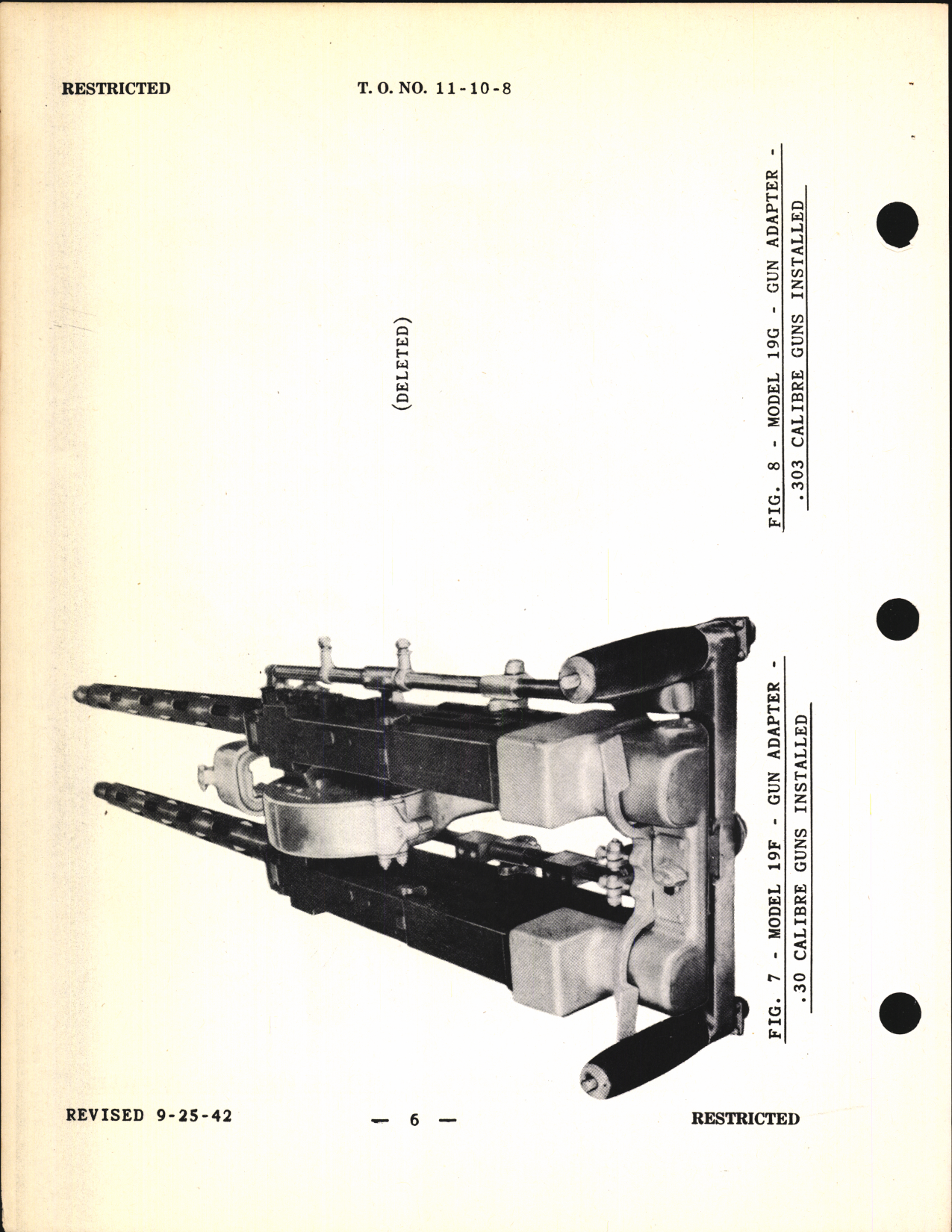 Sample page 8 from AirCorps Library document: Operation and Service Instructions with Parts Catalog for .30 & .50 Caliber Gun Mount Adapters